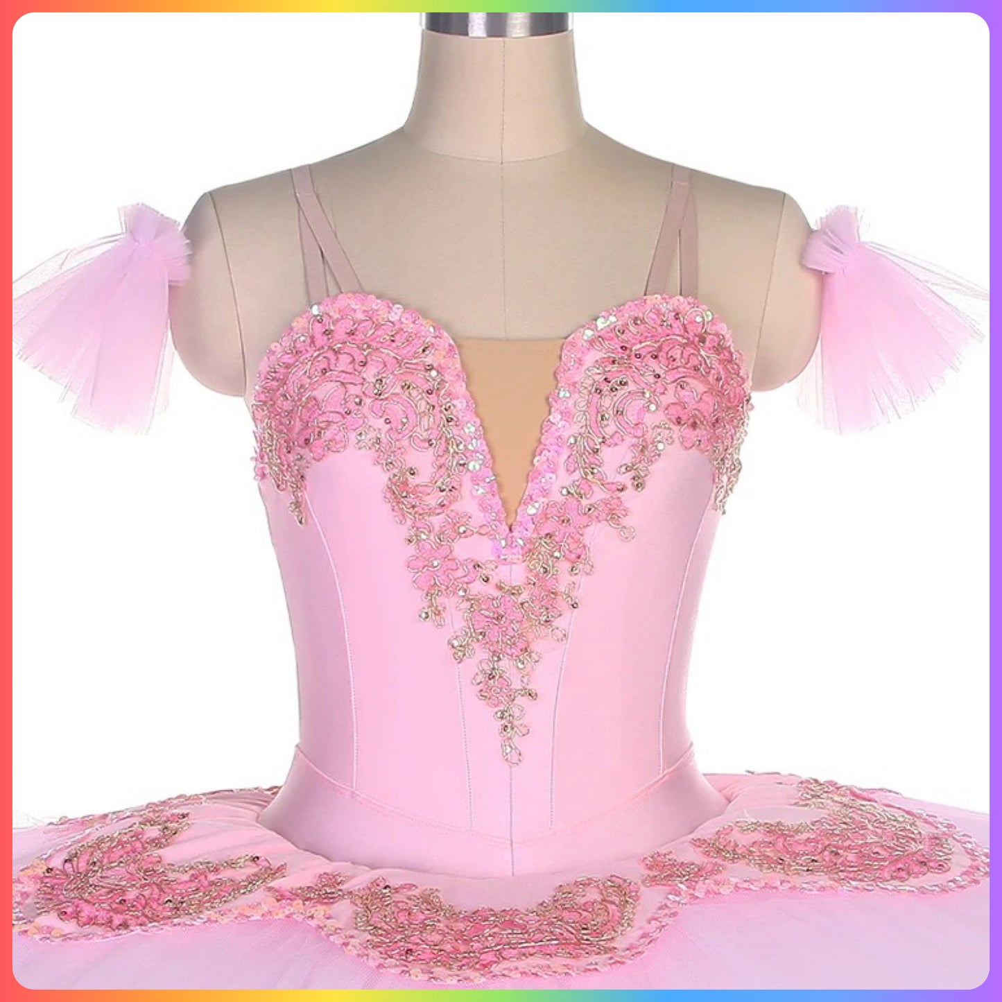 Pale Pink Sequin Trim Professional Ballet Pancake Tutu (Child & Adult Sizes)