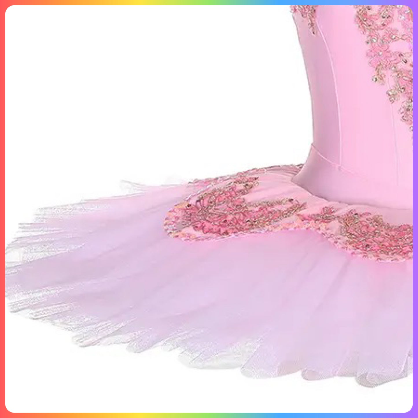 Pale Pink Sequin Trim Professional Ballet Pancake Tutu (Child & Adult Sizes)