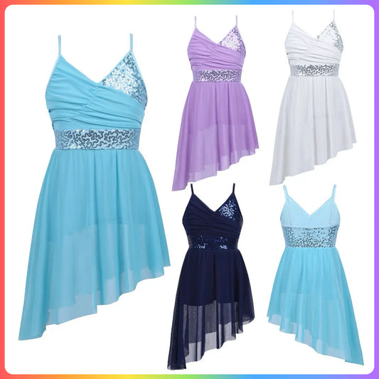Girls Sequin Lyrical / Contemporary Skirted Leotard