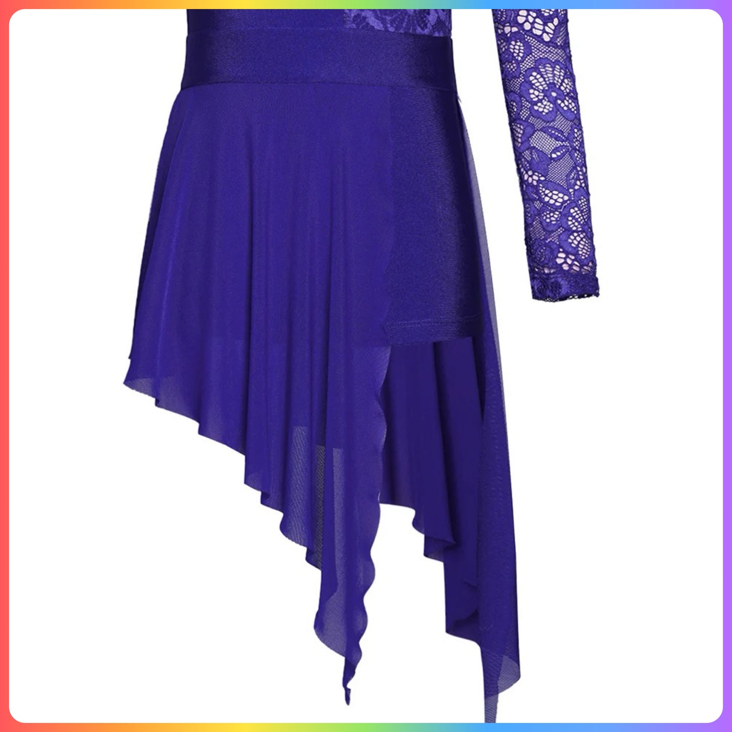 Girls Lace One Sleeve Lyrical / Contemporary Dance Costume