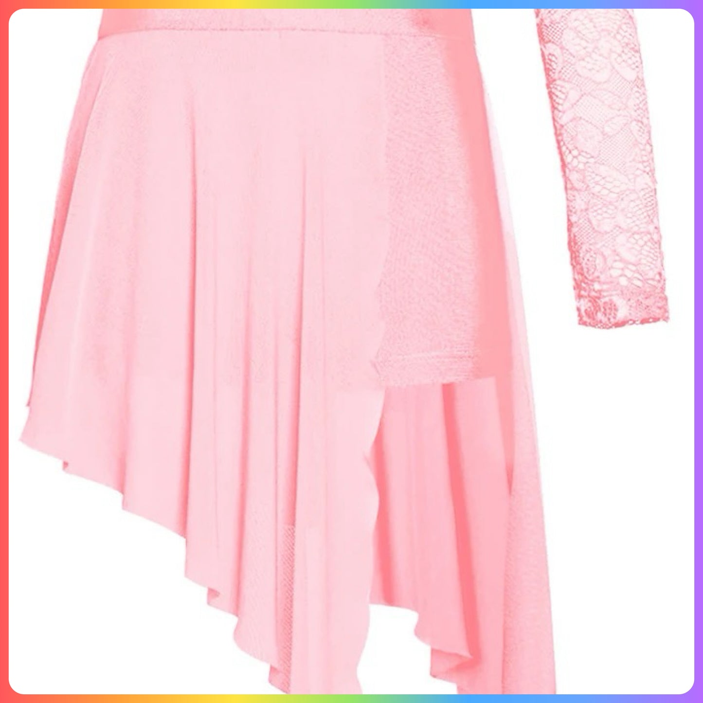 Girls Lace One Sleeve Lyrical / Contemporary Dance Costume