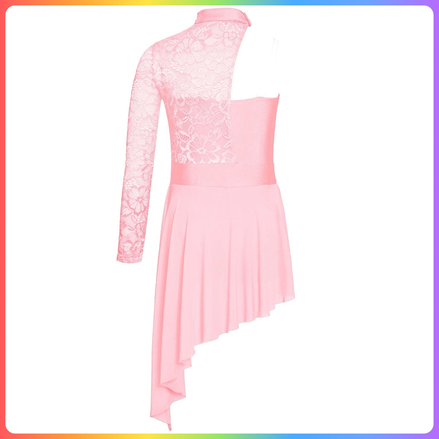 Girls Lace One Sleeve Lyrical / Contemporary Dance Costume