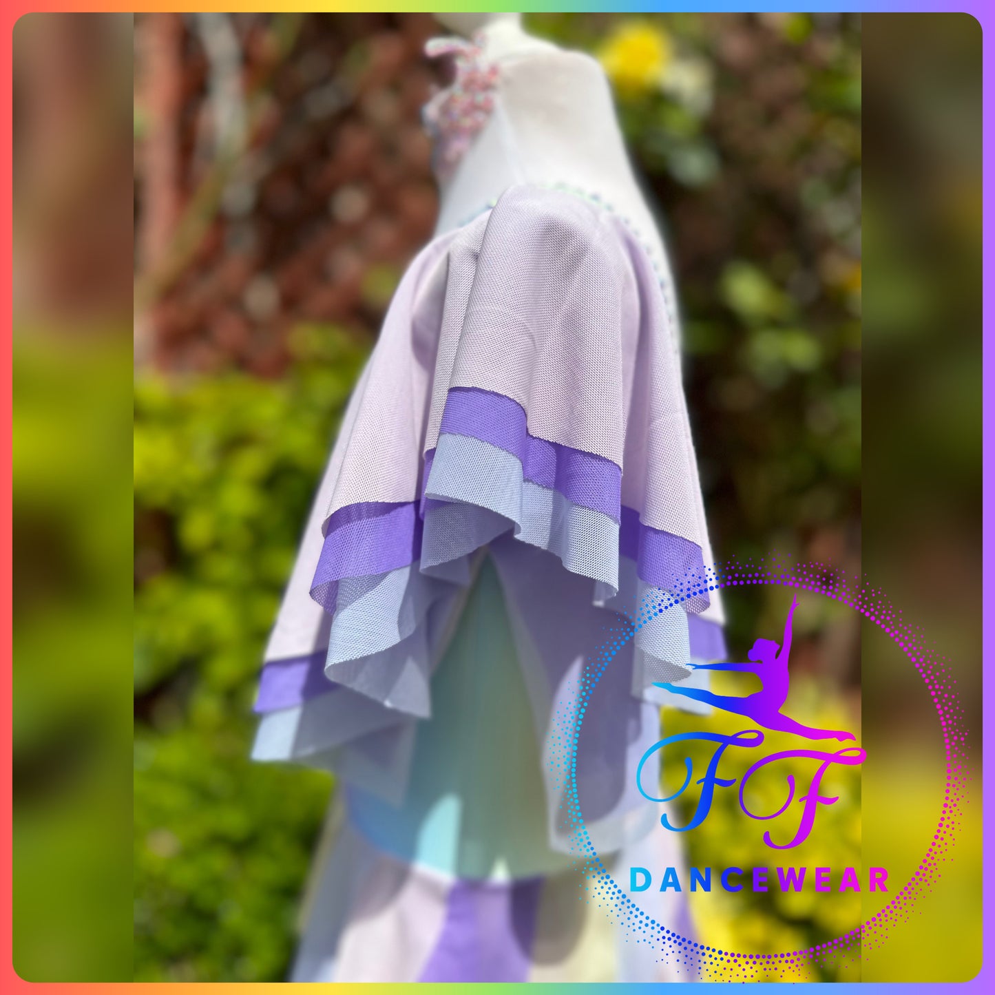BESPOKE Pastel Rainbow Lyrical / Contemporary Dance Costume (Size 0 - 5/6 yrs)