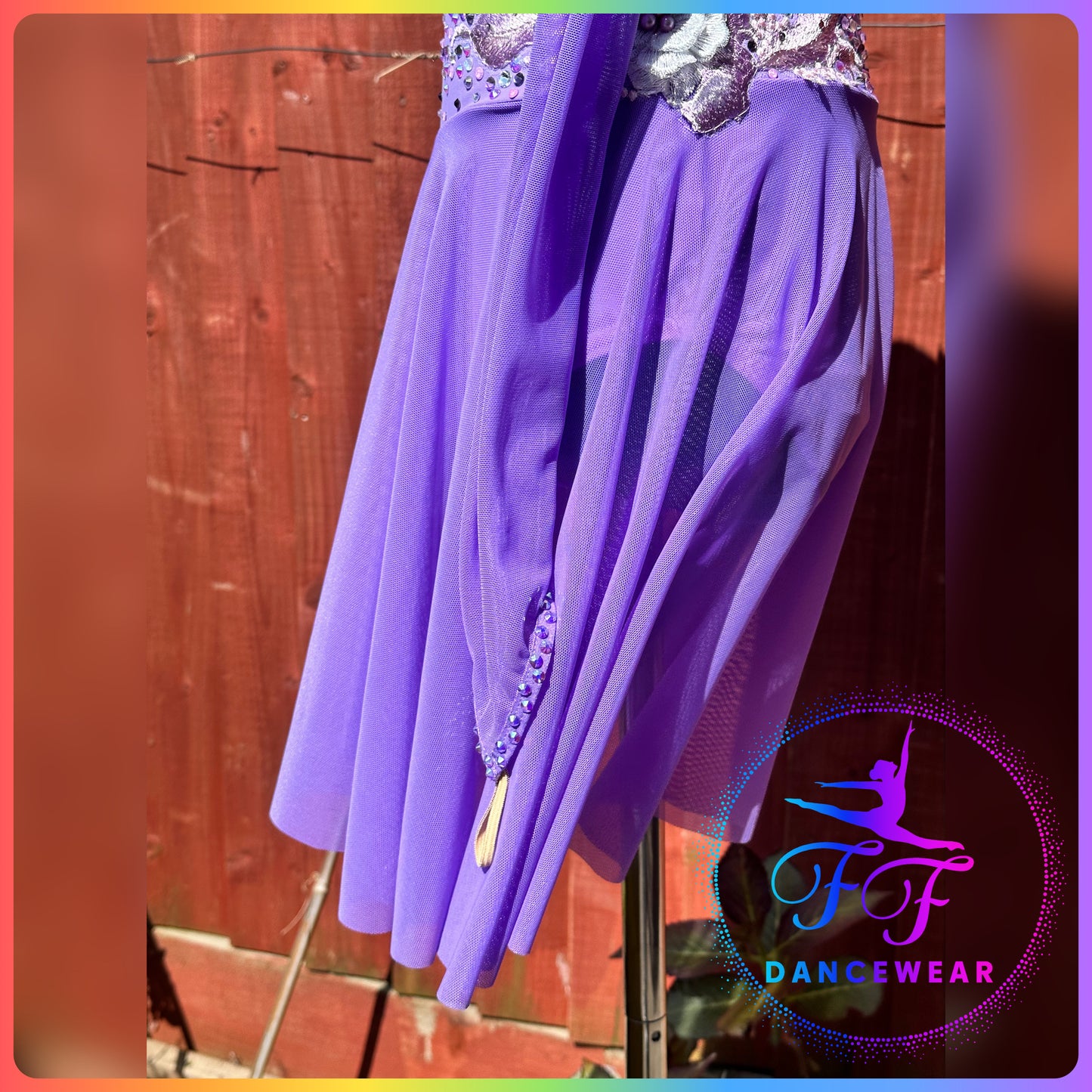 BESPOKE Lilac Purple Stoned Lyrical / Contemporary Dance Costume (Size 1 - approx. 7/8 yrs)