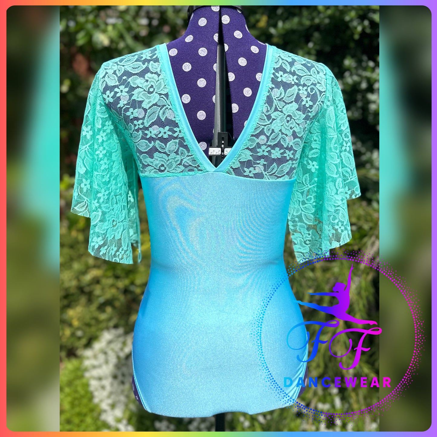 BESPOKE Mint Lace Lyrical / Contemporary Dance Costume (Size - Adult Small)