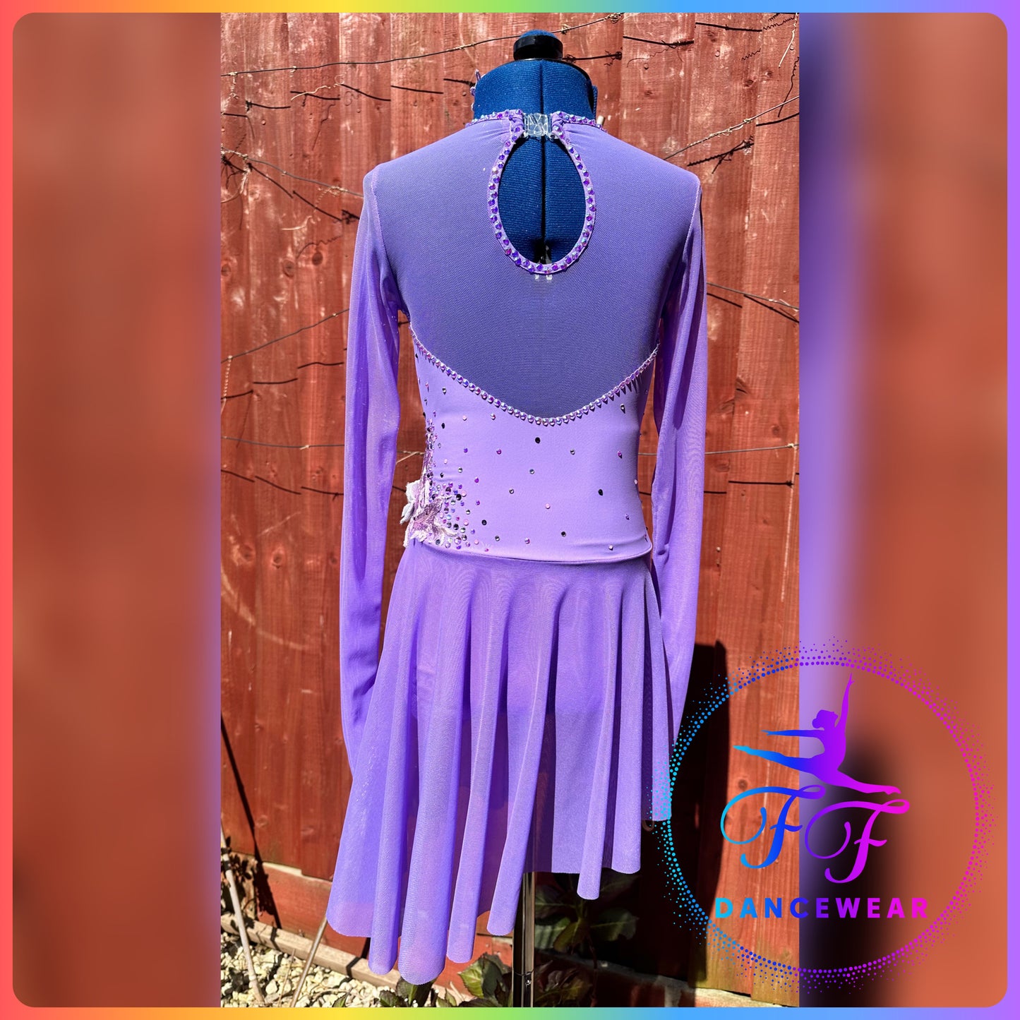 BESPOKE Lilac Purple Stoned Lyrical / Contemporary Dance Costume (Size 1 - approx. 7/8 yrs)