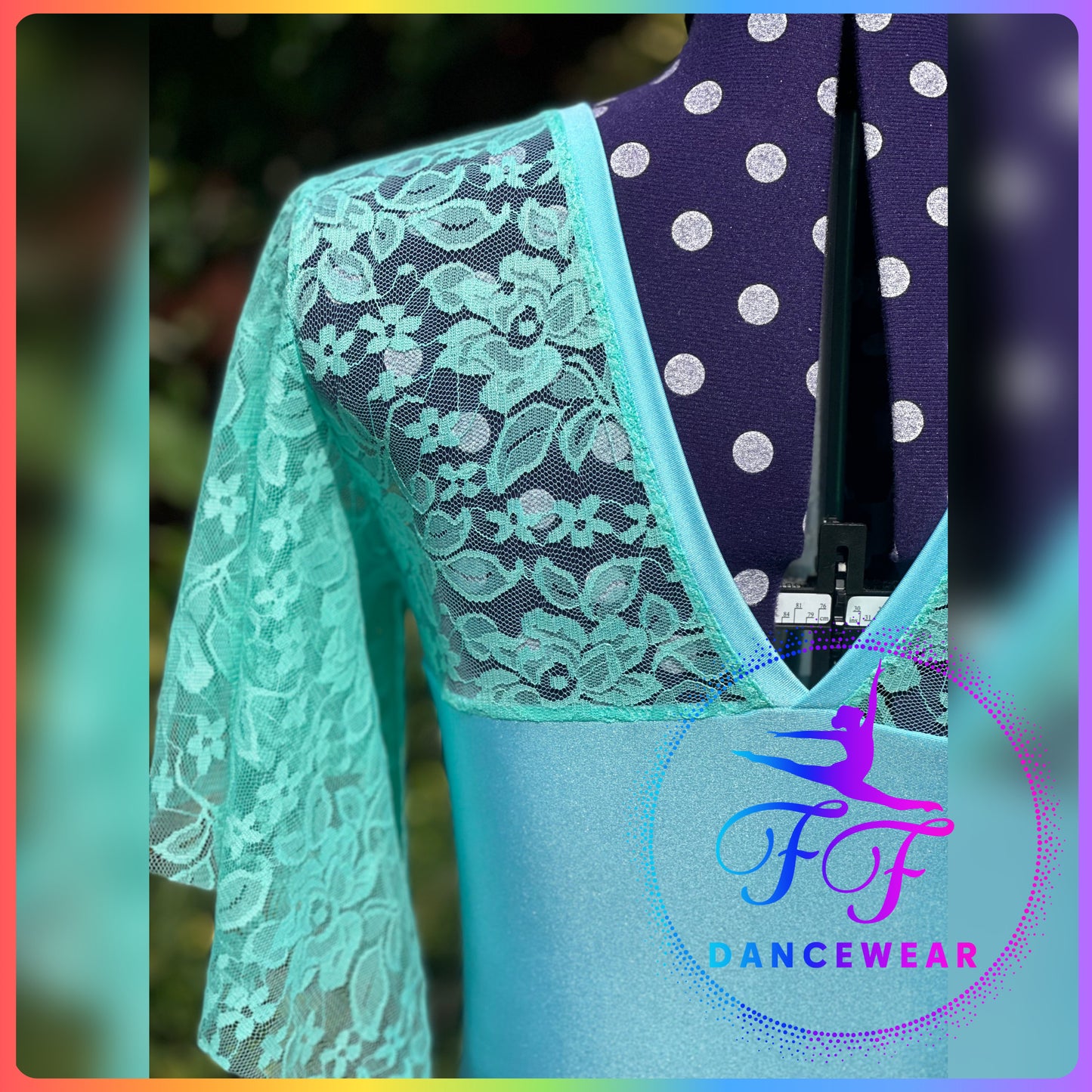 BESPOKE Mint Lace Lyrical / Contemporary Dance Costume (Size - Adult Small)