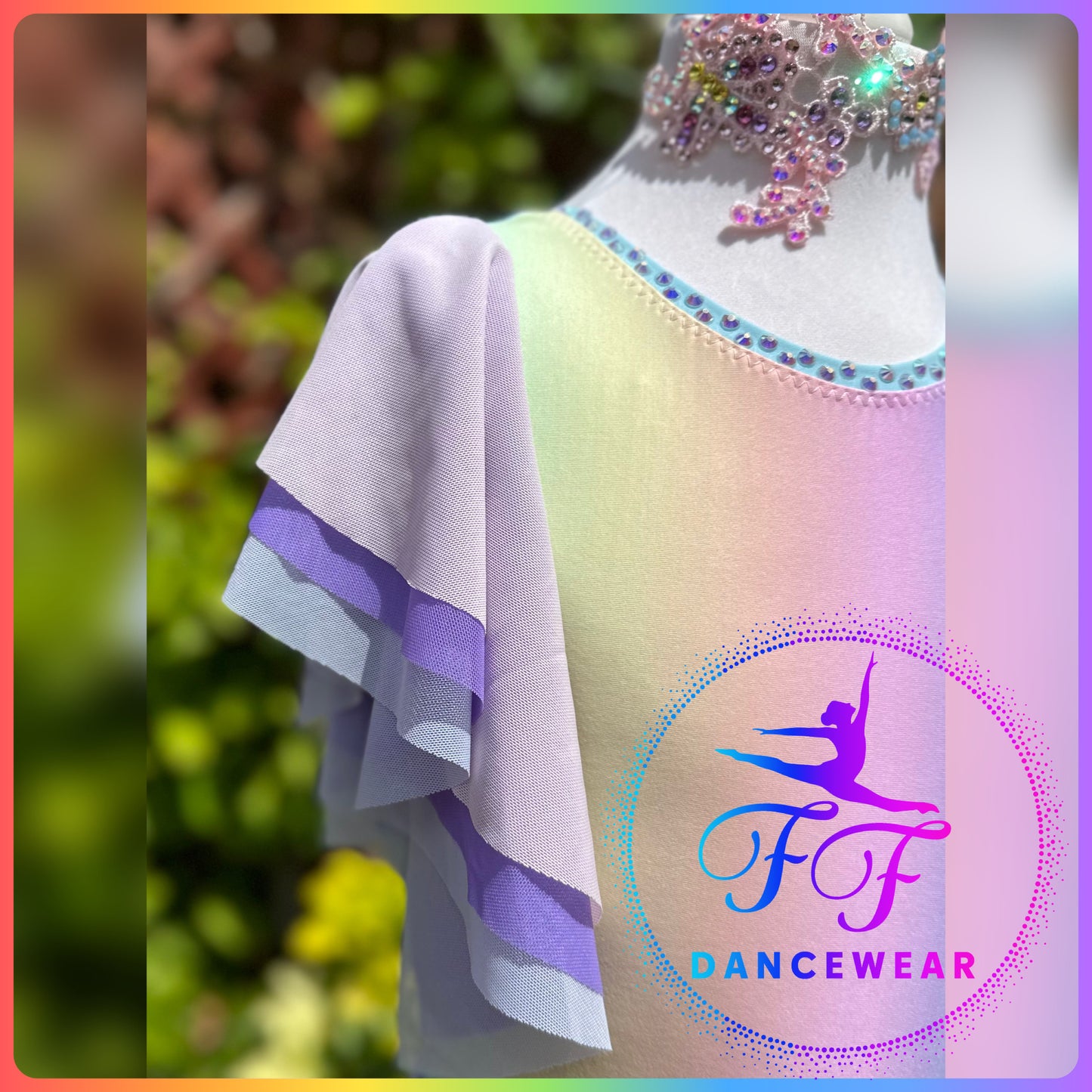 BESPOKE Pastel Rainbow Lyrical / Contemporary Dance Costume (Size 0 - 5/6 yrs)