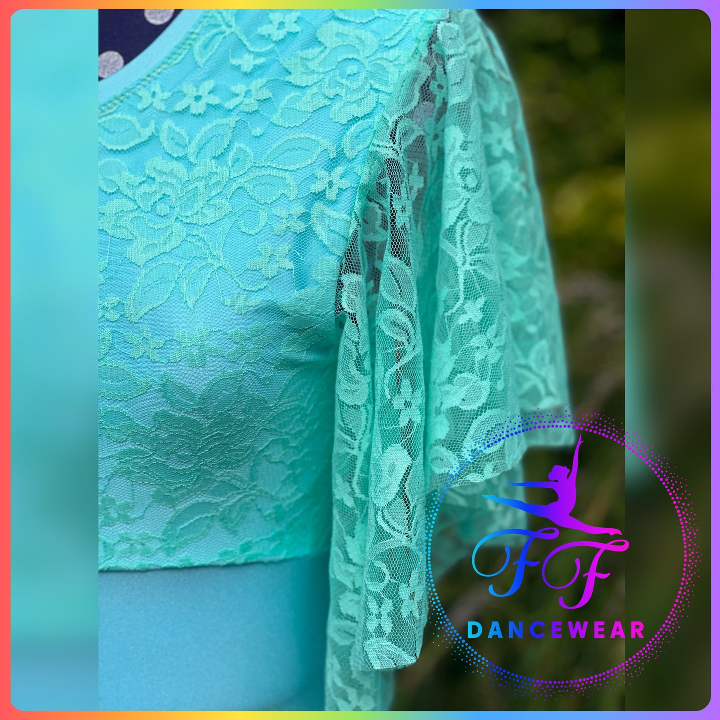 BESPOKE Mint Lace Lyrical / Contemporary Dance Costume (Size - Adult Small)