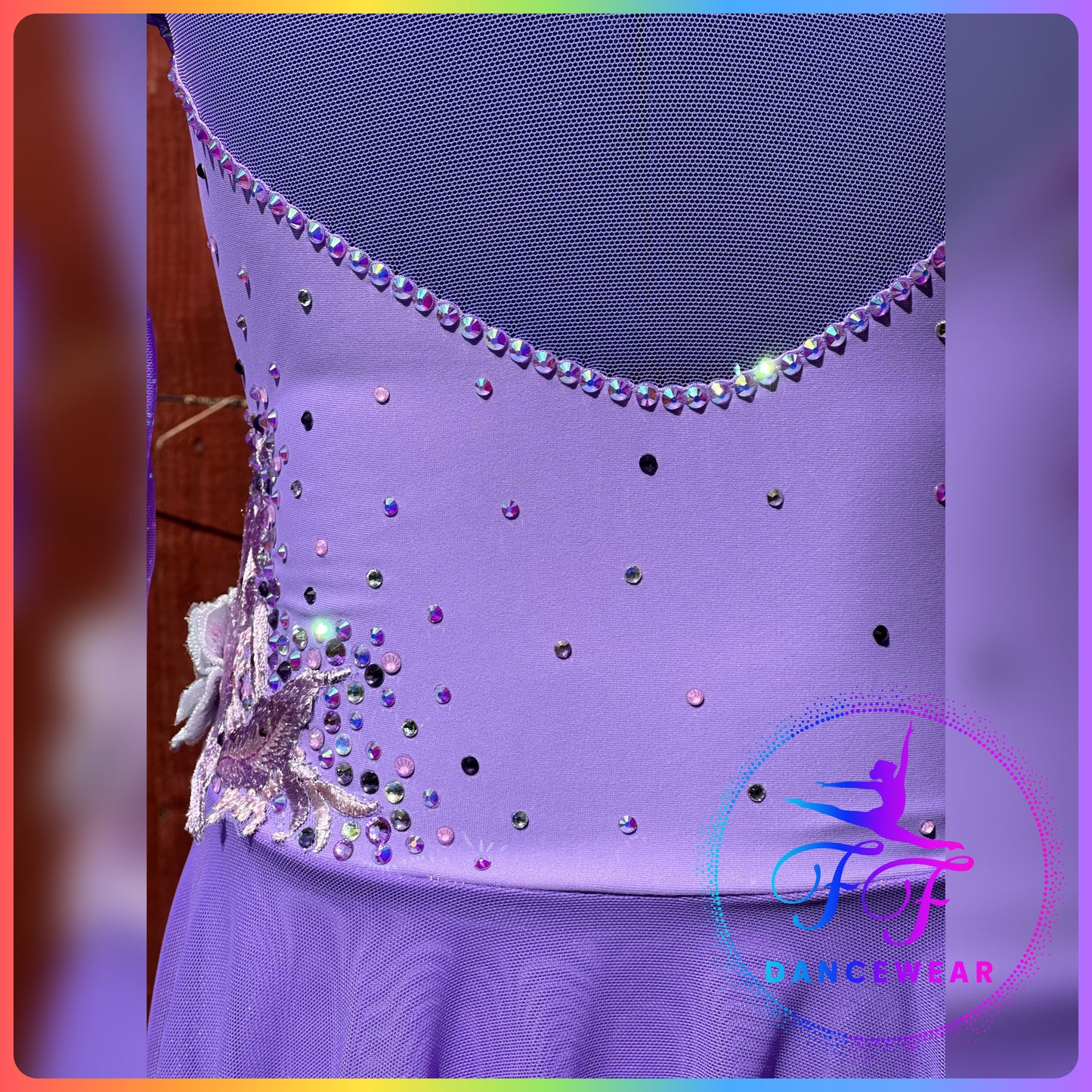BESPOKE Lilac Purple Stoned Lyrical / Contemporary Dance Costume (Size 1 - approx. 7/8 yrs)