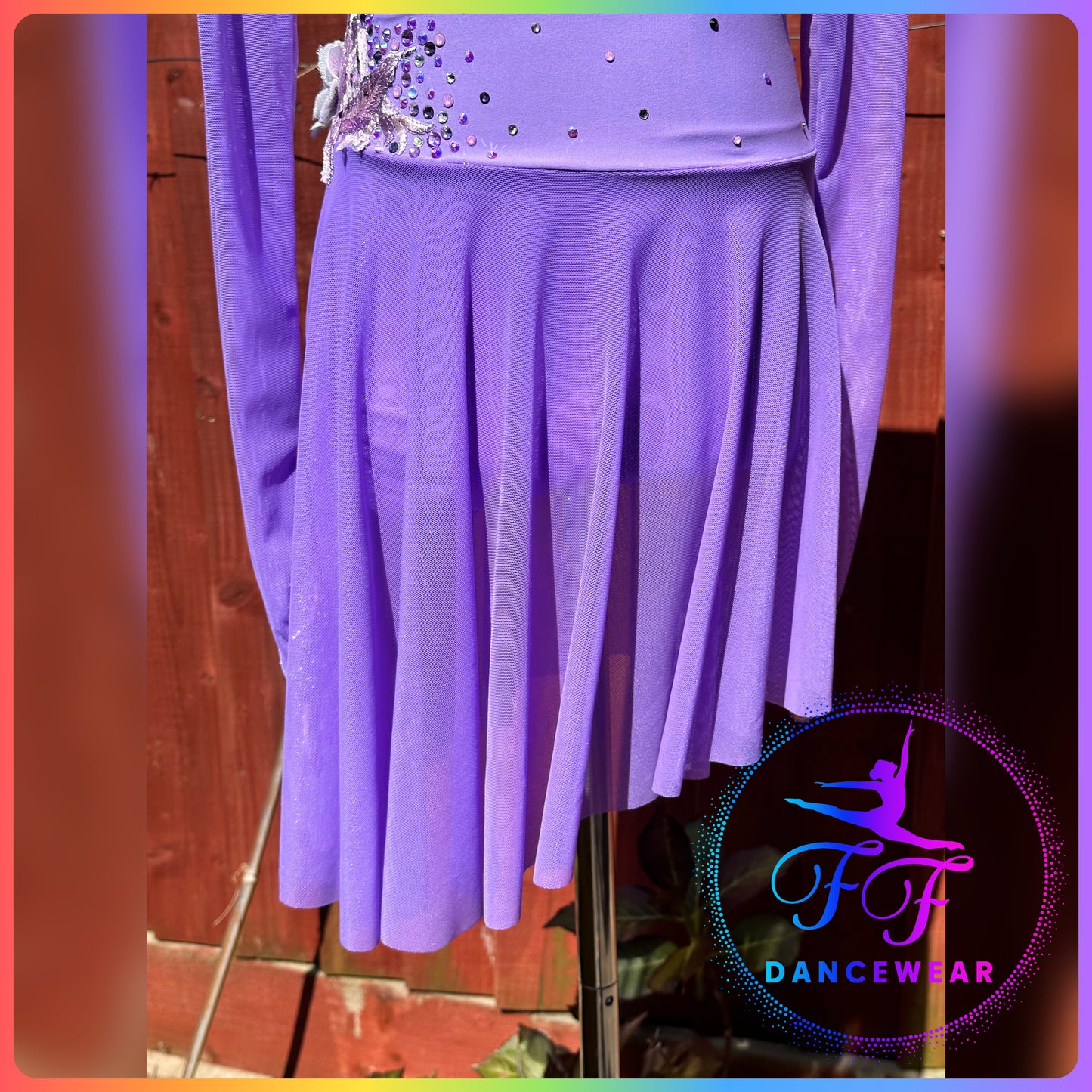BESPOKE Lilac Purple Stoned Lyrical / Contemporary Dance Costume (Size 1 - approx. 7/8 yrs)
