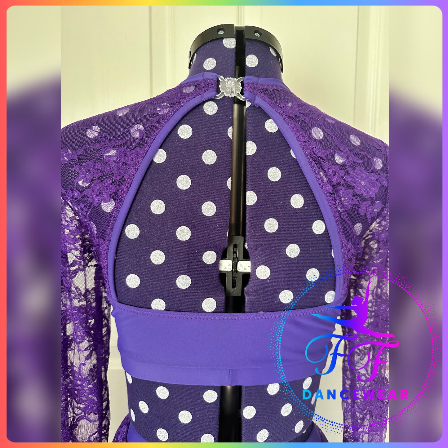 BESPOKE Purple Lace Lyrical / Contemporary Dance Costume (Size - Adult Small)
