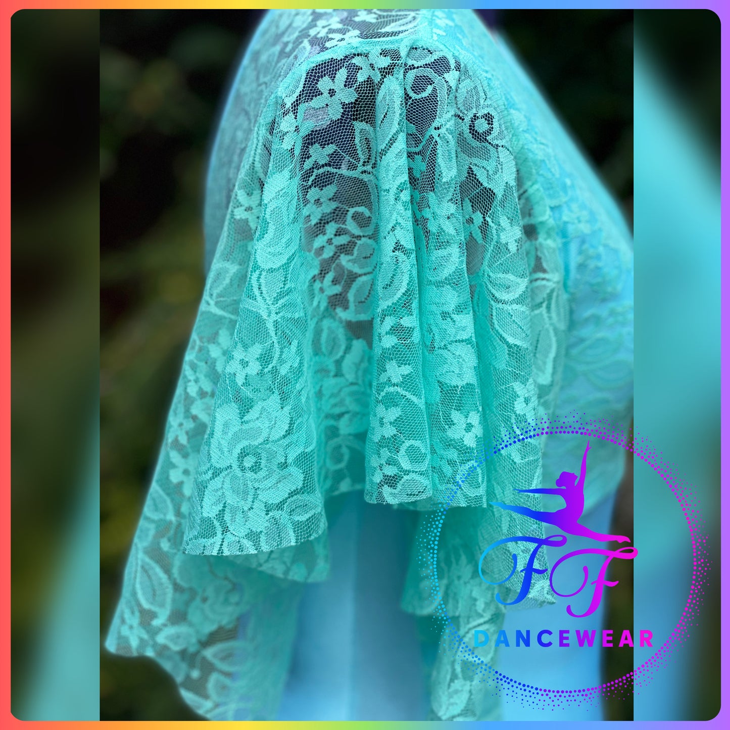 BESPOKE Mint Lace Lyrical / Contemporary Dance Costume (Size - Adult Small)