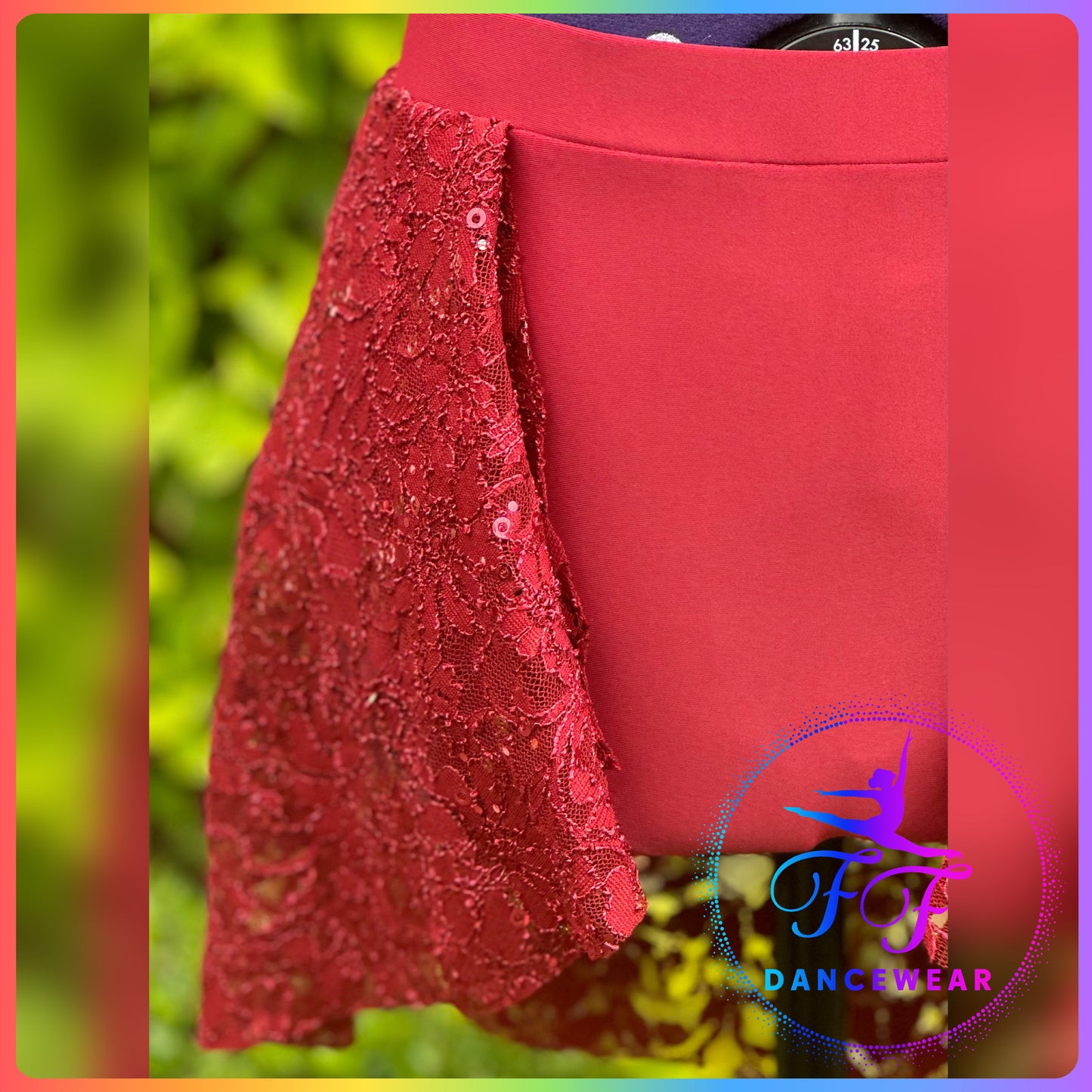 BESPOKE Burgundy Lace Lyrical / Contemporary Dance Costume (Size 3a - 11/12 yrs)