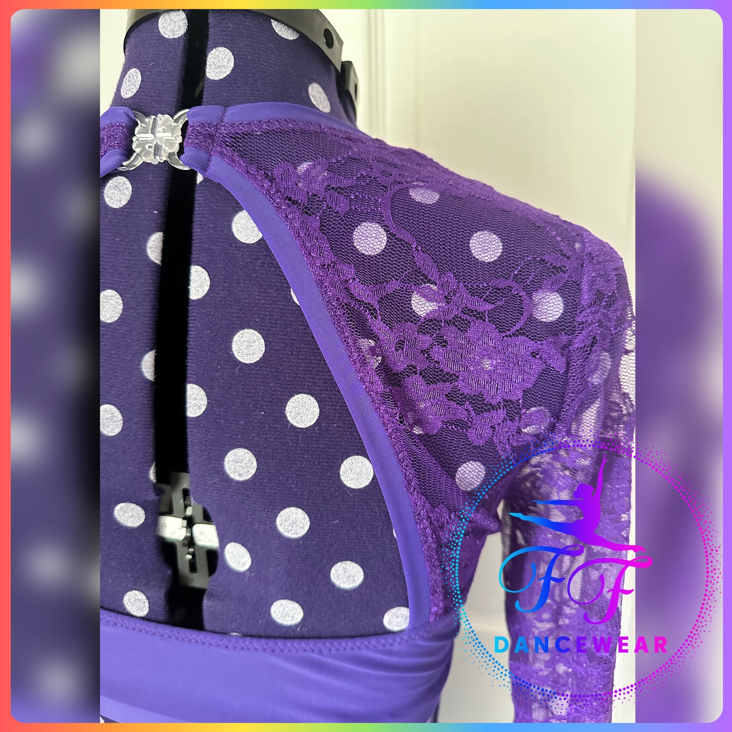 BESPOKE Purple Lace Lyrical / Contemporary Dance Costume (Size - Adult Small)