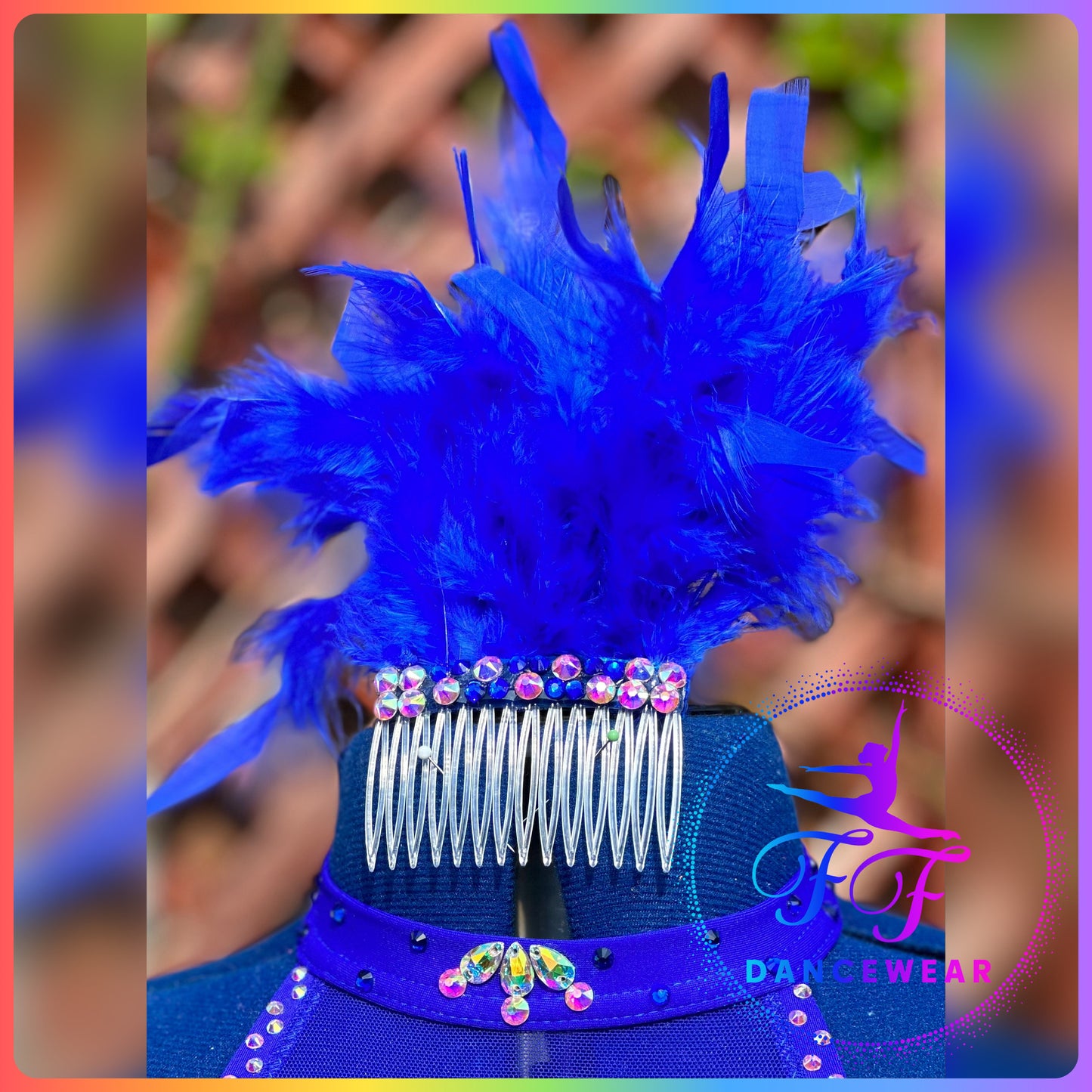 Sapphire Blue Bespoke Stoned Modern / Tap / Jazz Dance Costume (Size 3a - 11/12 yrs approx)