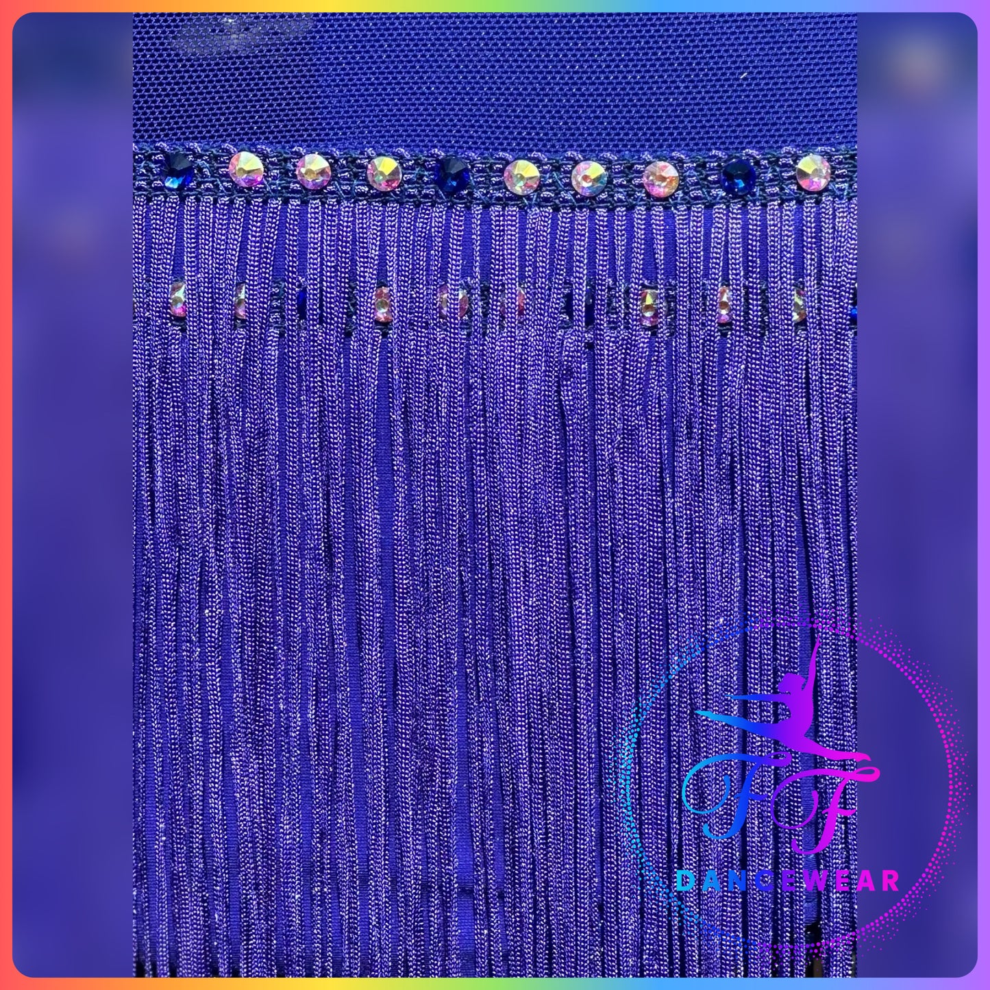Sapphire Blue Bespoke Stoned Modern / Tap / Jazz Dance Costume (Size 3a - 11/12 yrs approx)