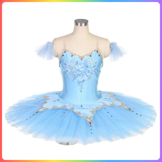 Floral Bodice Professional Ballet Pancake Tutu (Child & Adult Sizes)