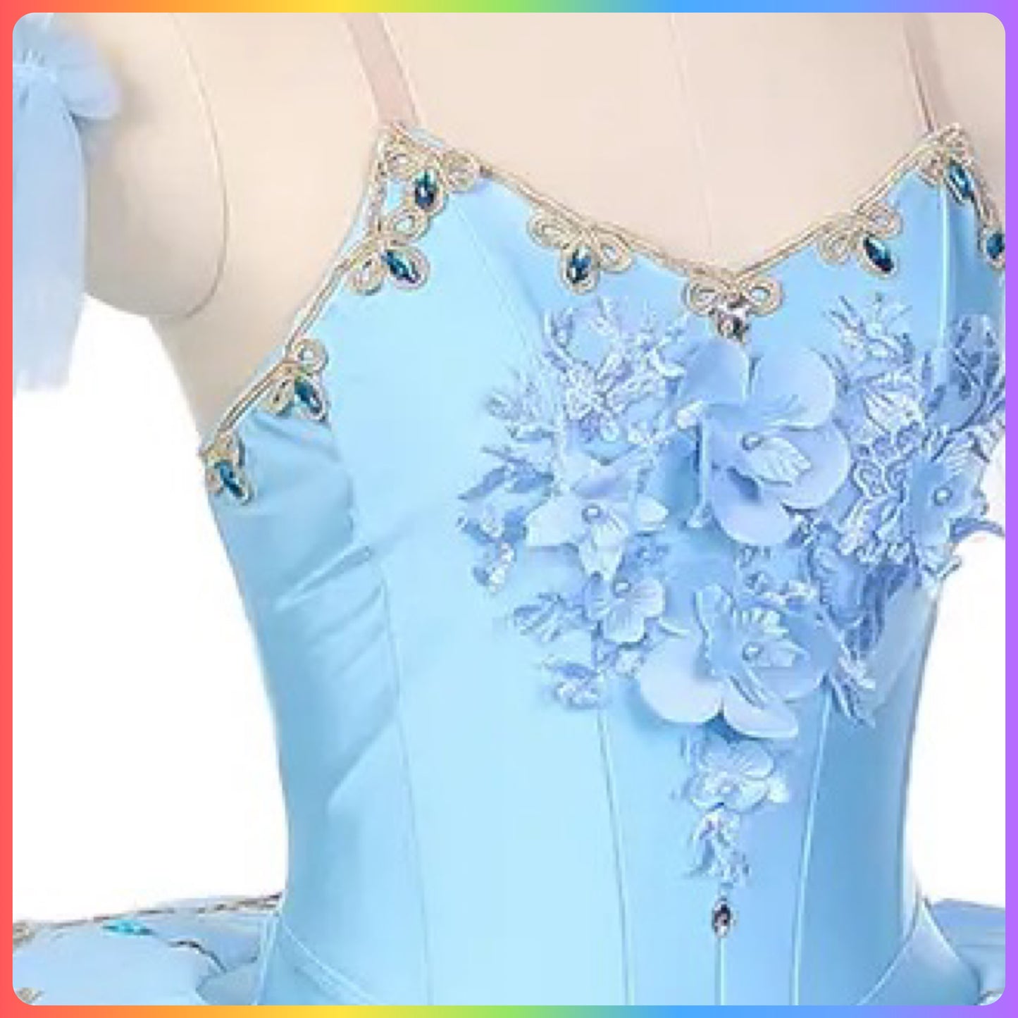 Floral Bodice Professional Ballet Pancake Tutu (Child & Adult Sizes)