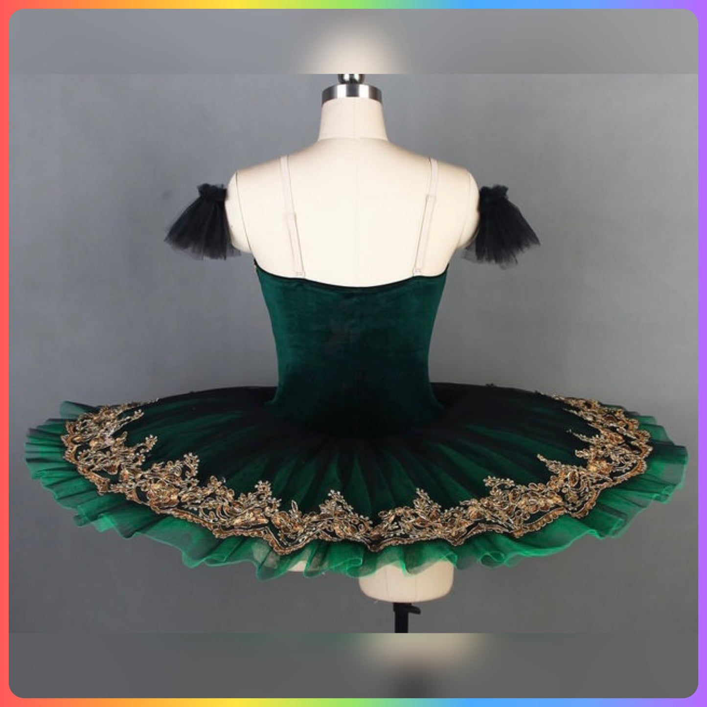 Classical Gold Trim Professional Ballet Pancake Tutu (Child & Adult Sizes)