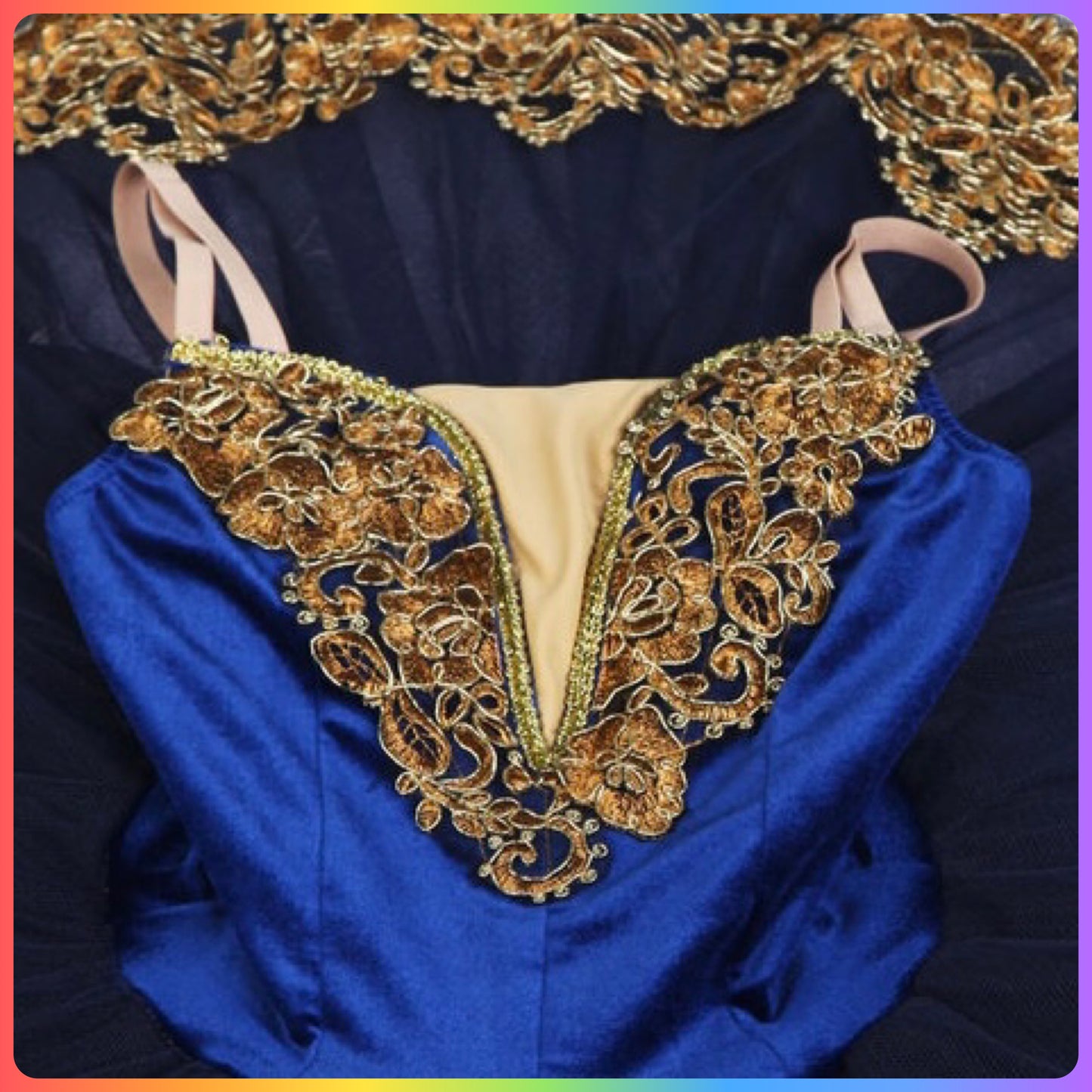 Classical Gold Trim Professional Ballet Pancake Tutu (Child & Adult Sizes)