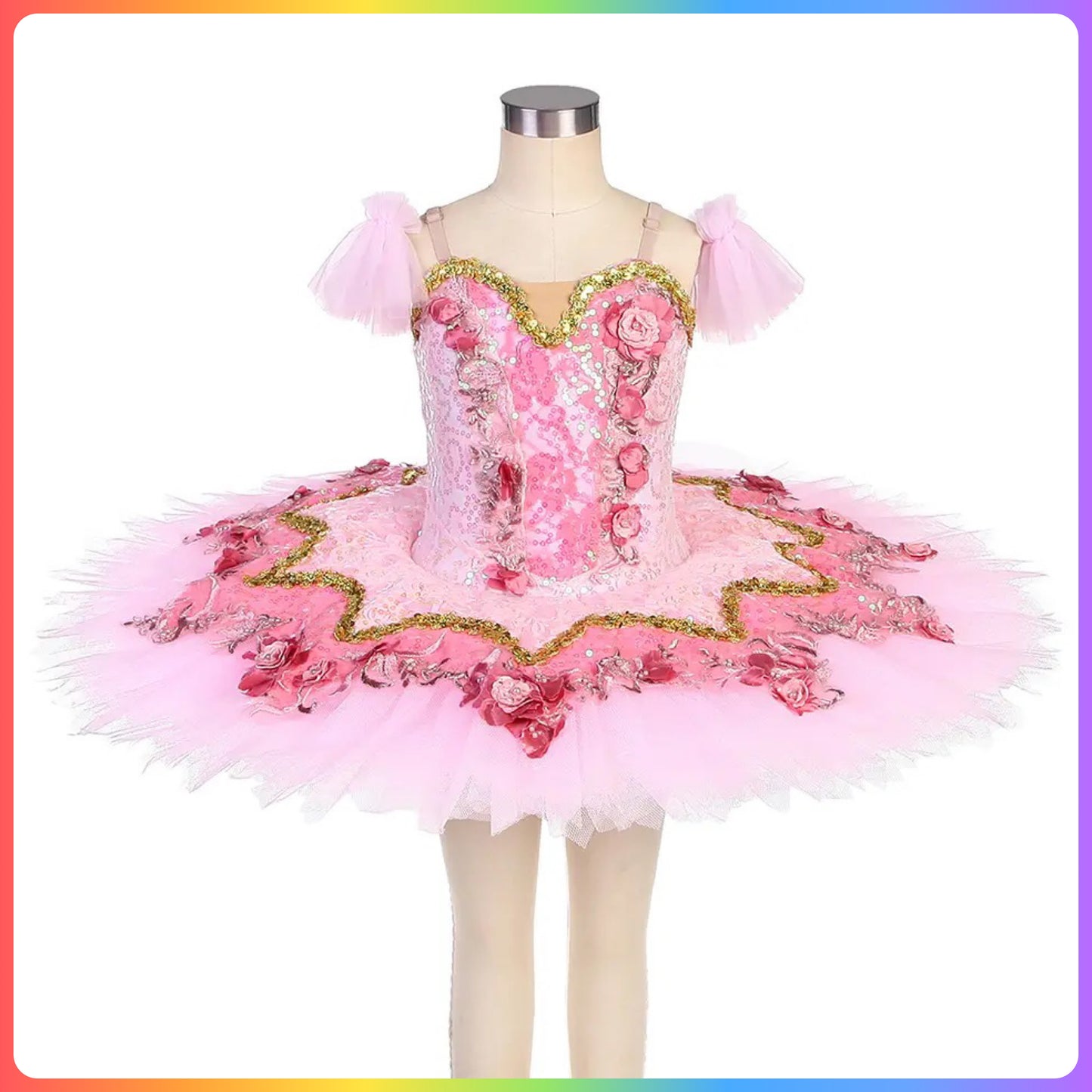 Pink Sequin Professional Ballet Pancake Tutu