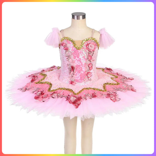 Pink Sequin Professional Ballet Pancake Tutu