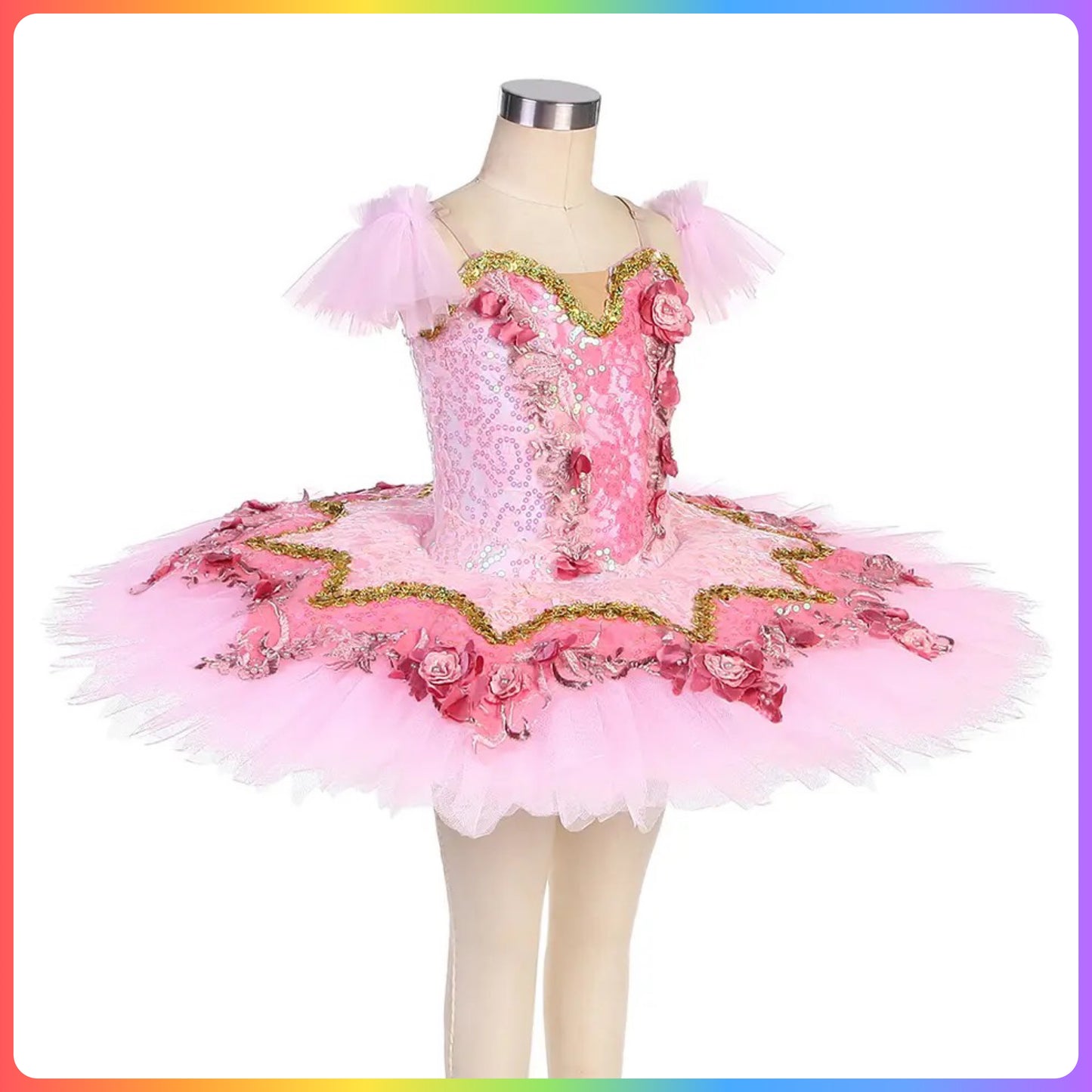 Pink Sequin Professional Ballet Pancake Tutu