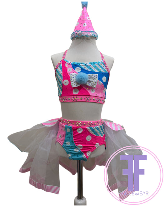 BESPOKE Circus Clown Stoned Modern / Tap Dance Costume (5/6 yrs)