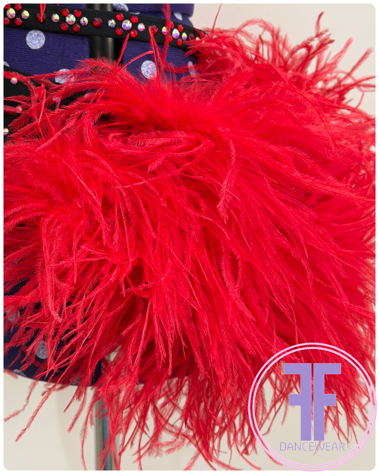 BESPOKE Black & Red Stoned Modern / Jazz / Tap Dance Costume (AS)