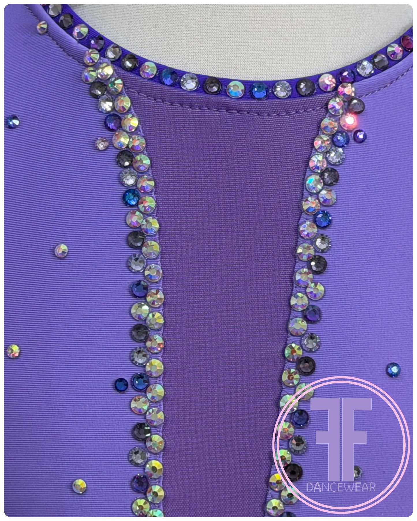 BESPOKE Lilac Stoned Modern / Jazz / Tap Dance Costume (5/6 yrs)