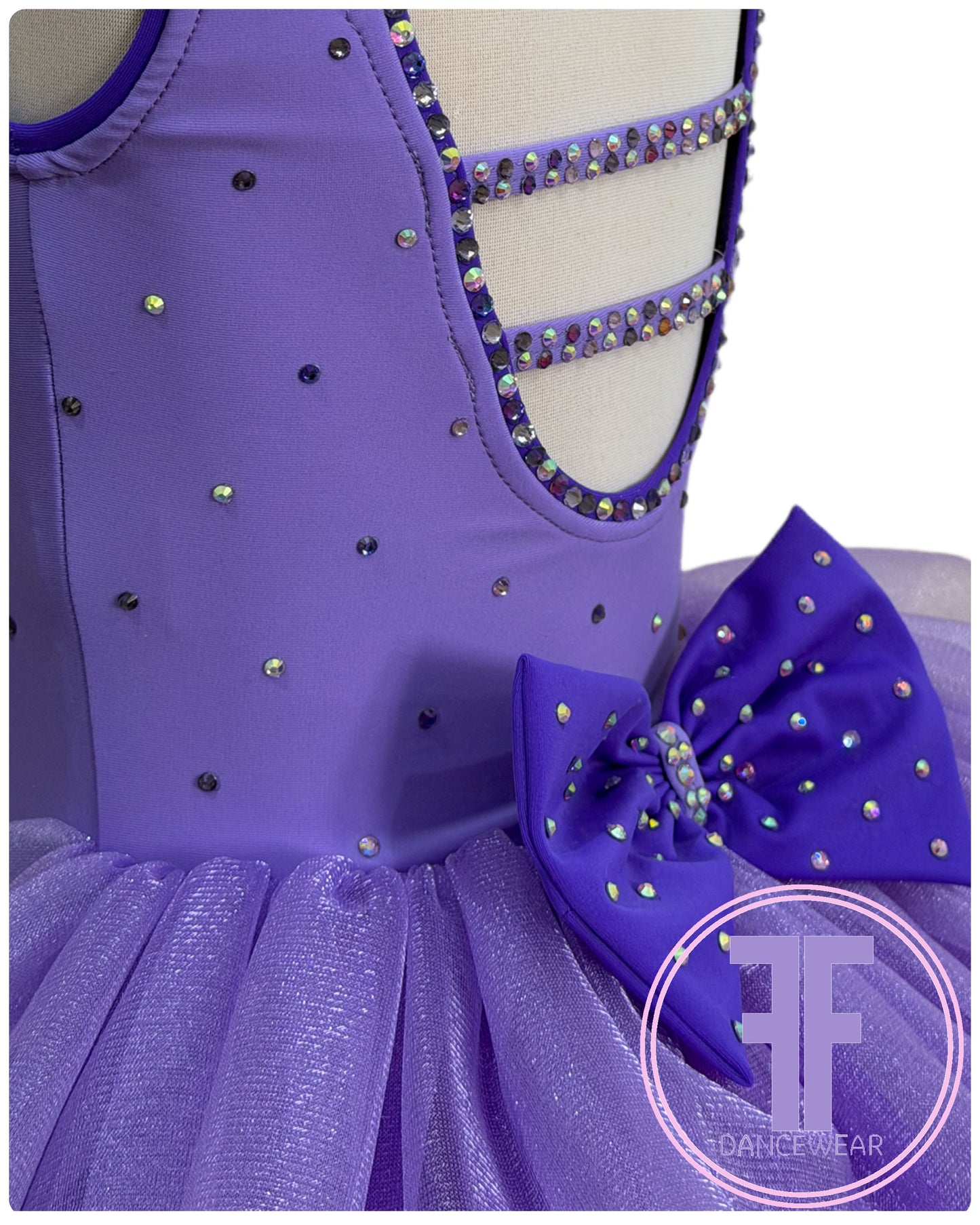 BESPOKE Lilac Stoned Modern / Jazz / Tap Dance Costume (5/6 yrs)