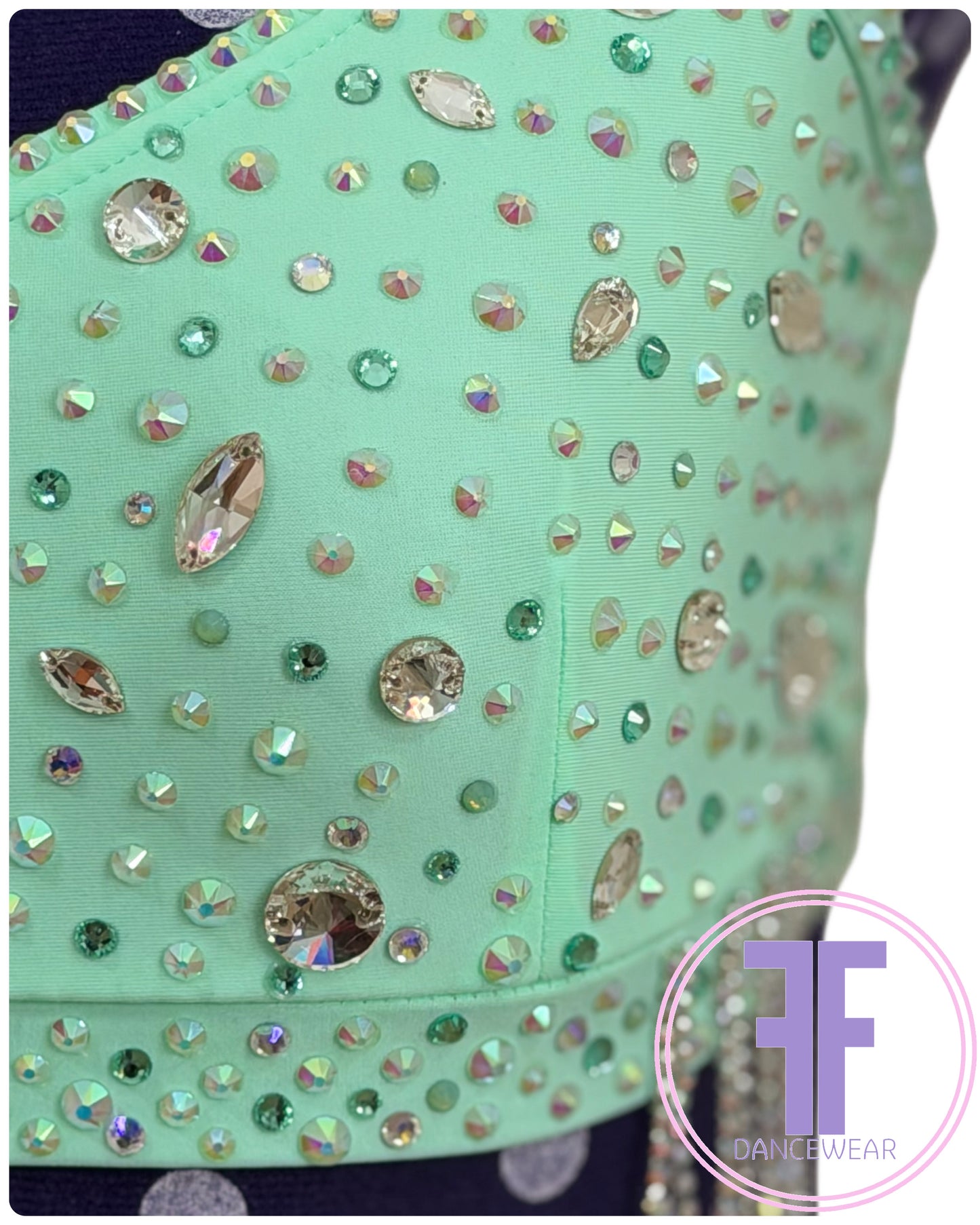 BESPOKE Spearmint Stoned Lyrical / Contemporary Dance Costume (AXS)