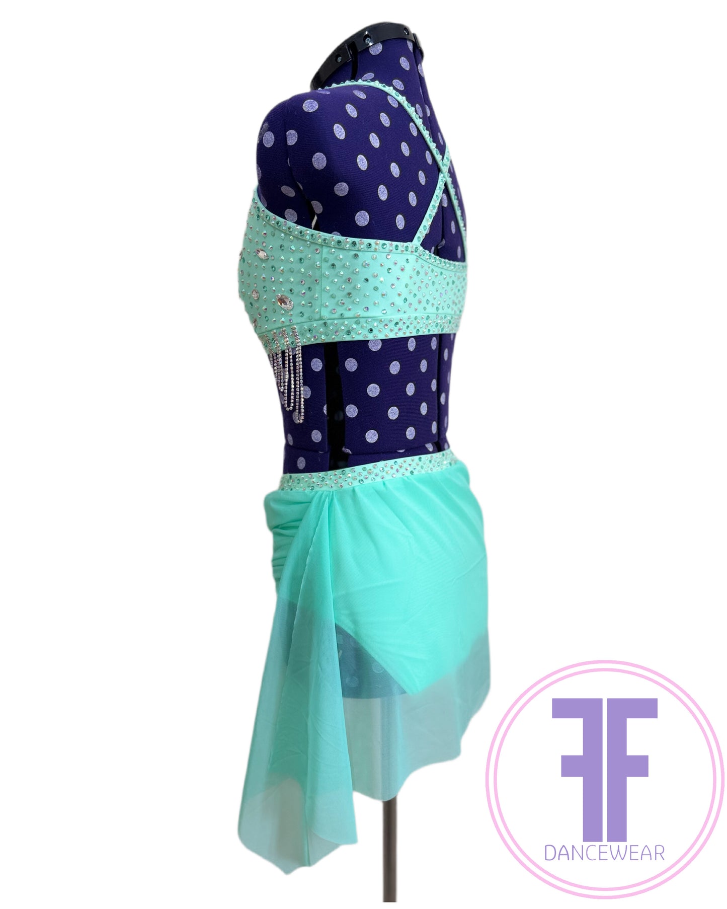 BESPOKE Spearmint Stoned Lyrical / Contemporary Dance Costume (AXS)