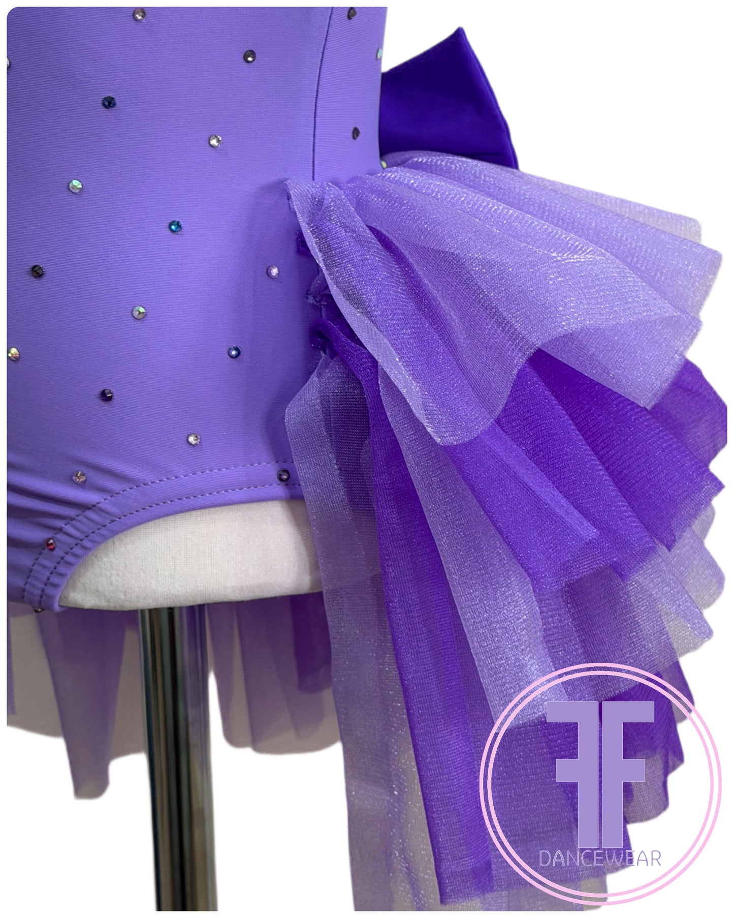 BESPOKE Lilac Stoned Modern / Jazz / Tap Dance Costume (5/6 yrs)