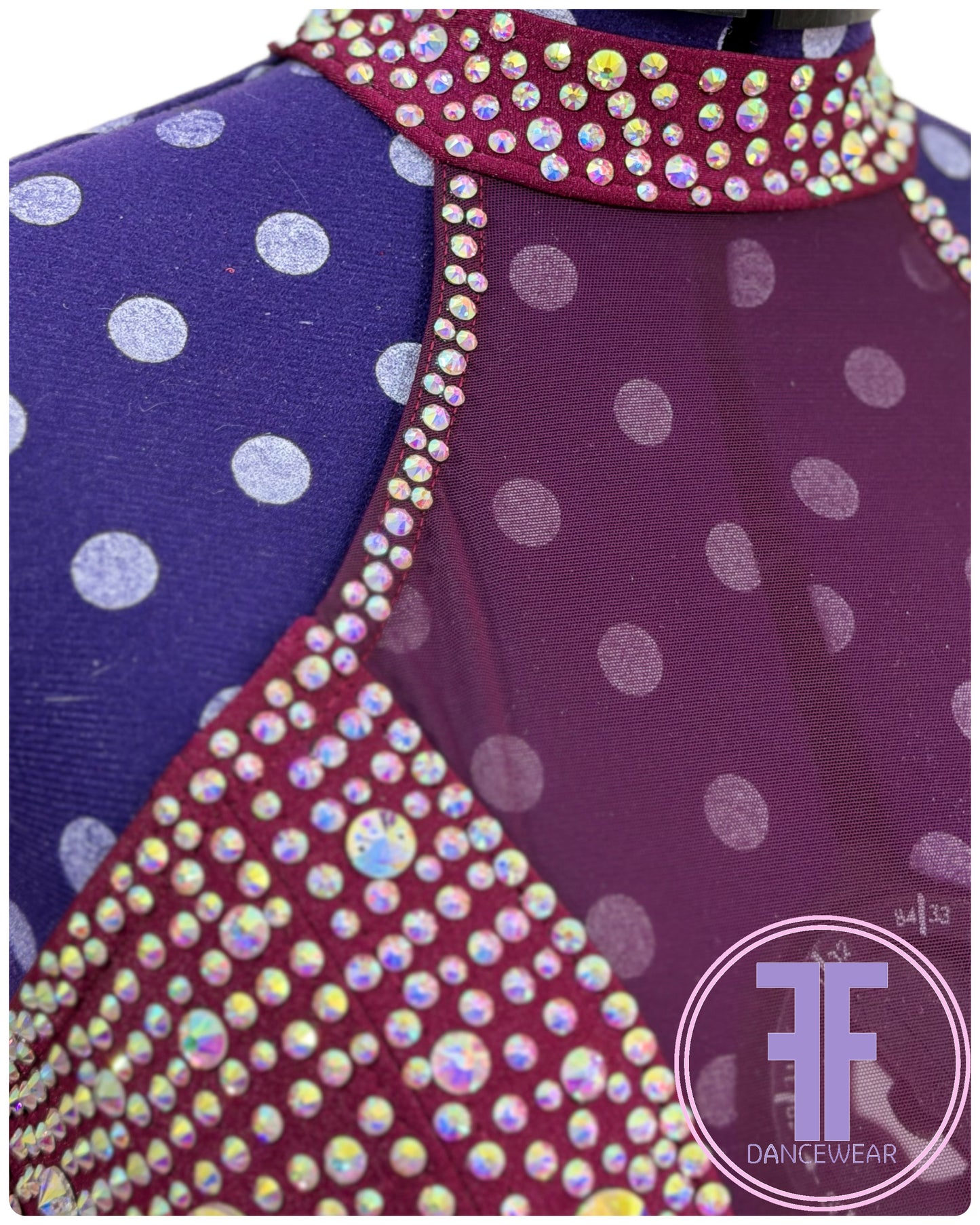 Bespoke Wine / Dark Red Stoned Lyrical / Contemporary Dance Costume (AXS)