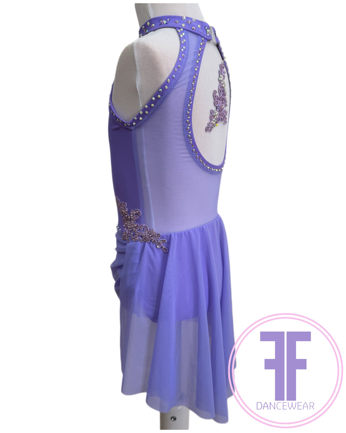 BESPOKE Lilac Stoned Lyrical / Contemporary Dance Costume (5/6 yrs)