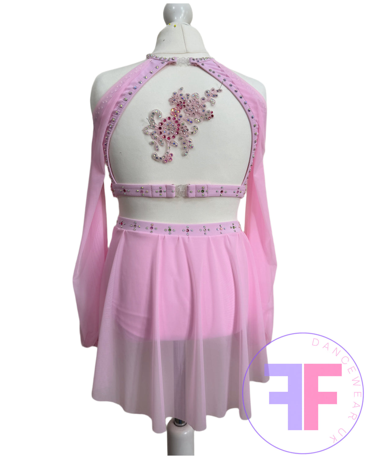 BESPOKE Pink Stoned Lyrical / Contemporary Dance Costume (LC)