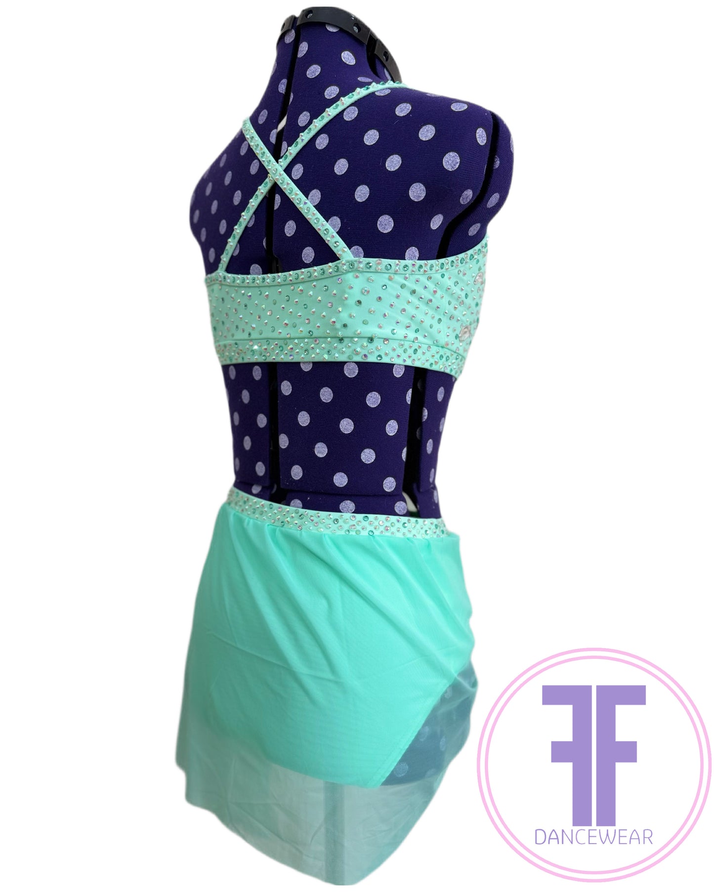 BESPOKE Spearmint Stoned Lyrical / Contemporary Dance Costume (AXS)