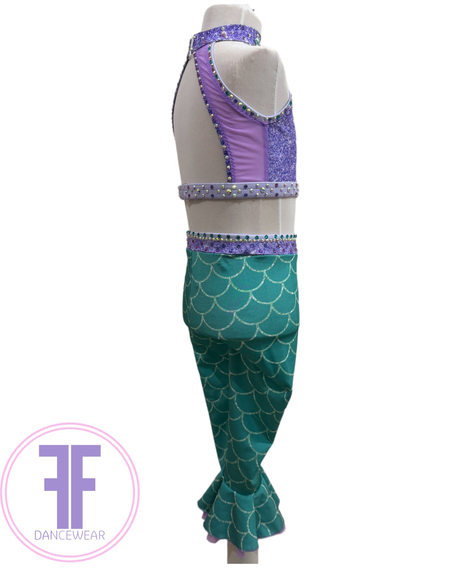 Bespoke Mermaid Inspired Dance Costume (Size 0 5/6 yrs)