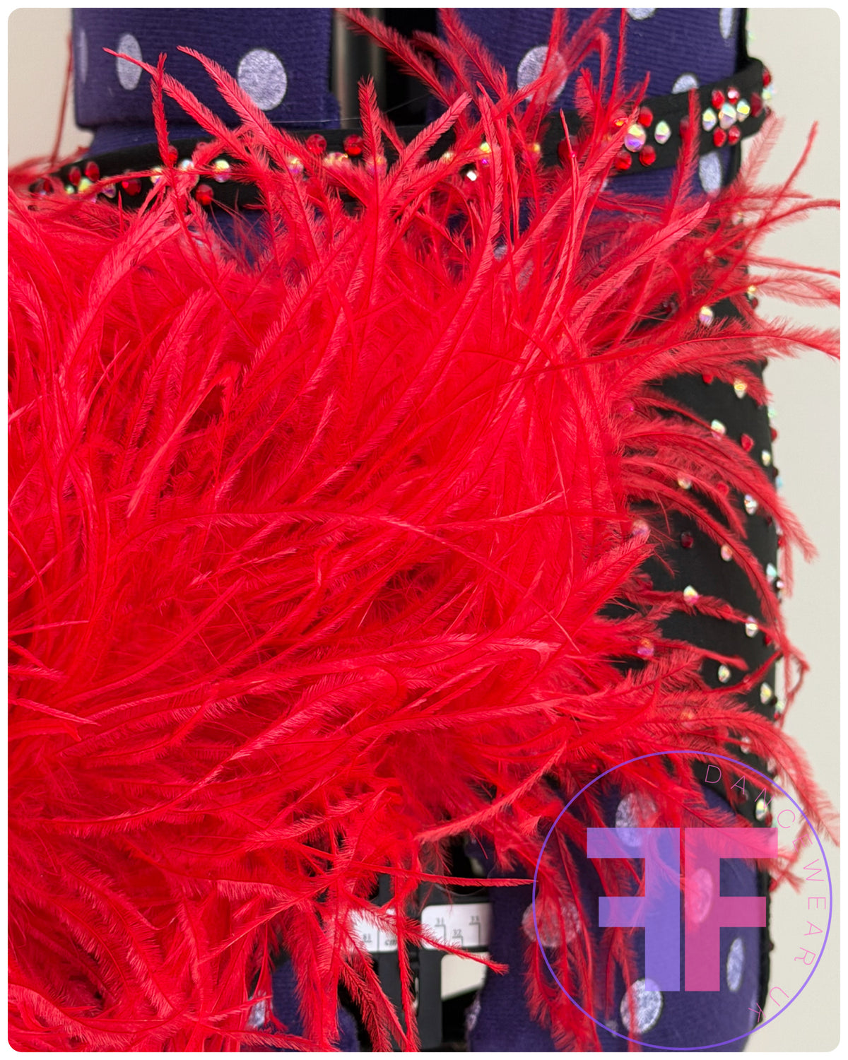 BESPOKE Black & Red Stoned Modern / Jazz / Tap Dance Costume (AS)