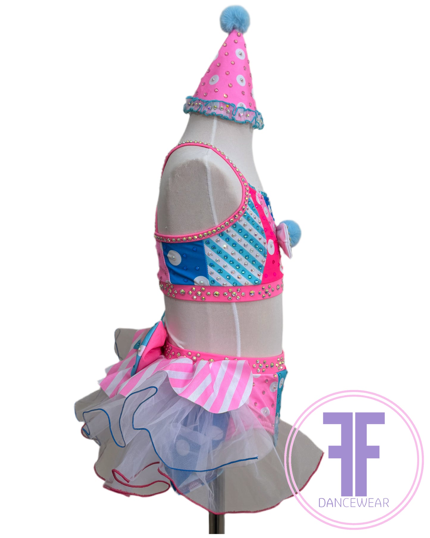 BESPOKE Circus Clown Stoned Modern / Tap Dance Costume (5/6 yrs)