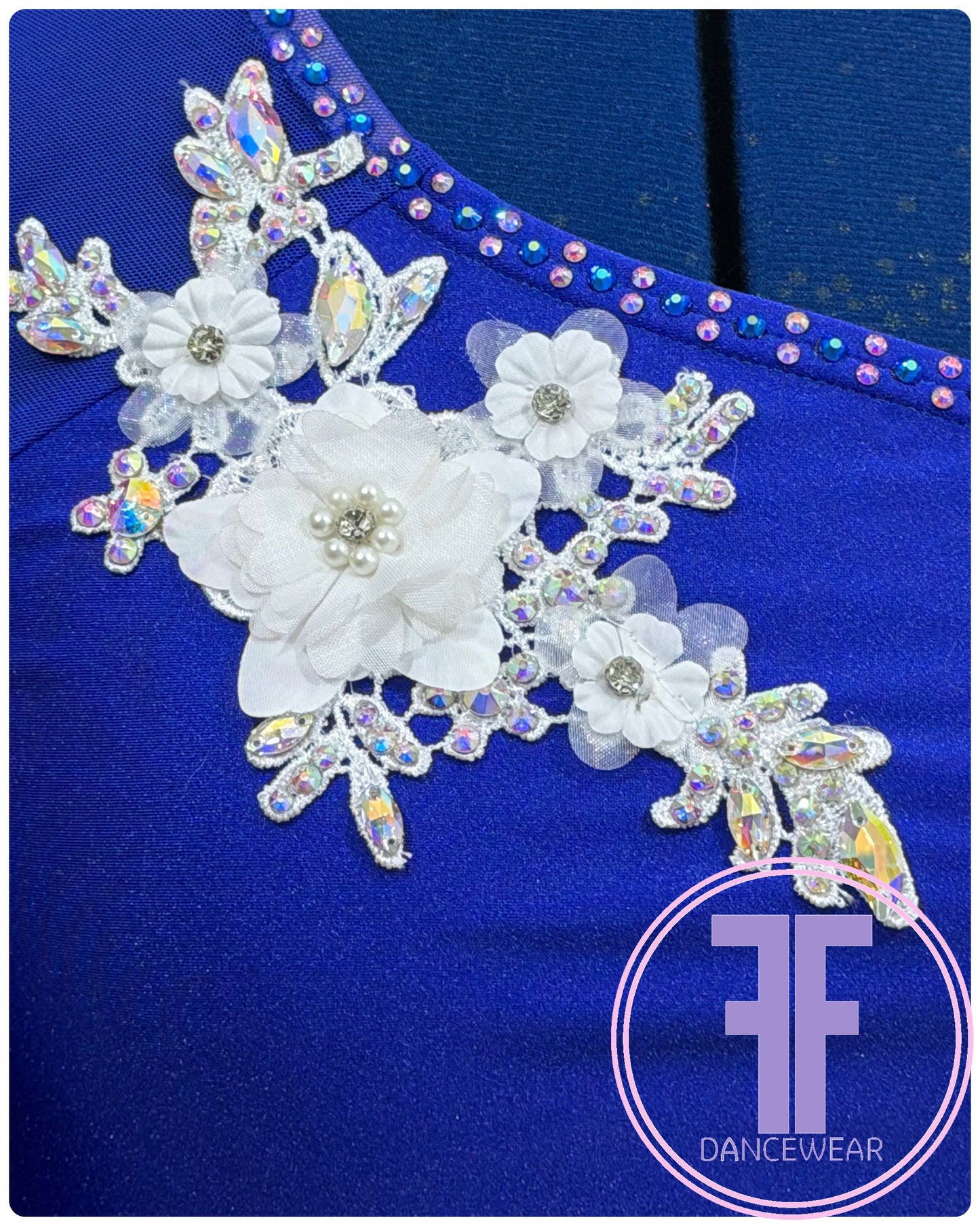 MELODY - Sapphire Blue Stoned Lyrical / Contemporary Dance Costume (AS)