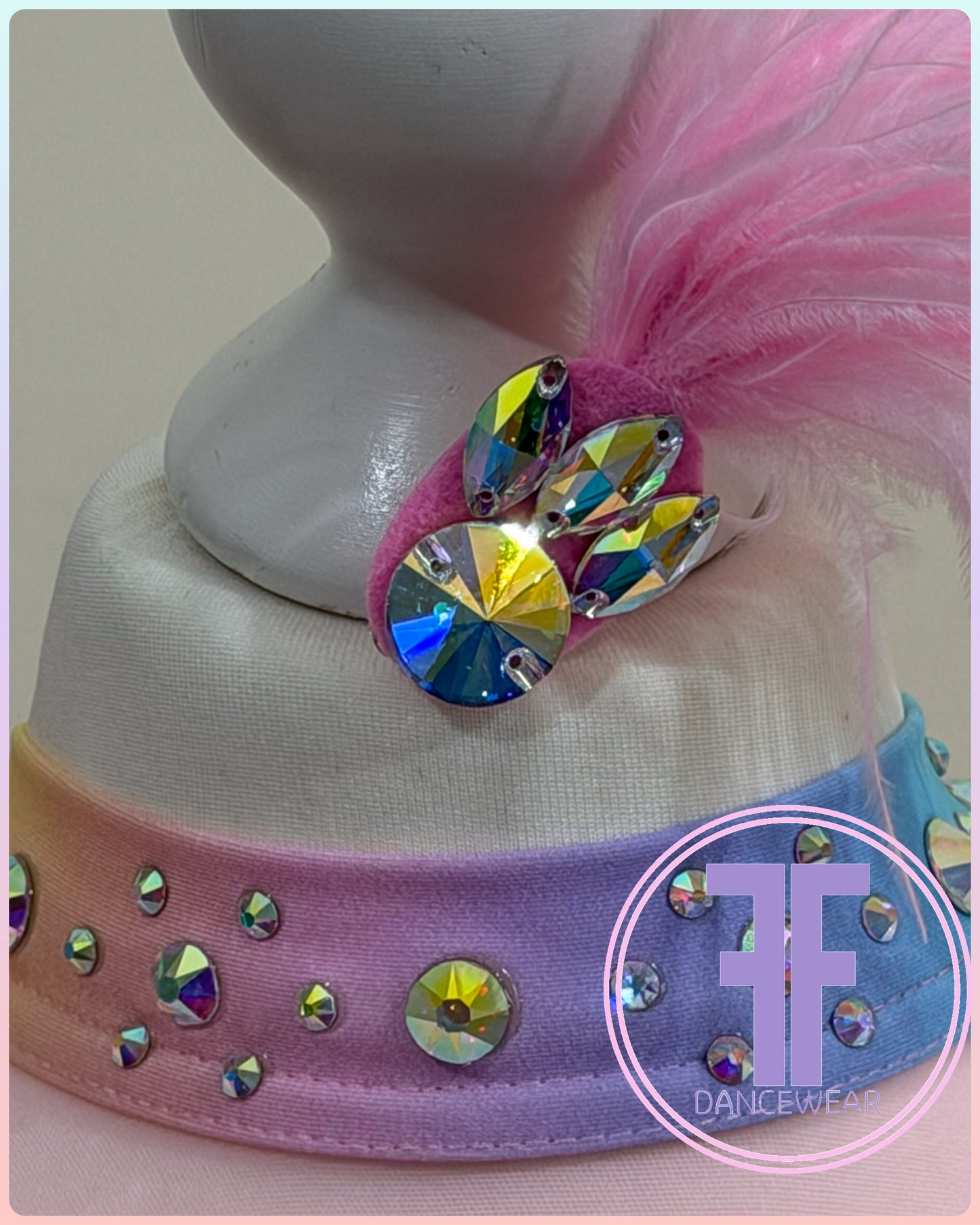 BESPOKE Pastel Rainbow Stoned Modern / Tap Dance Costume (11/12 yrs)