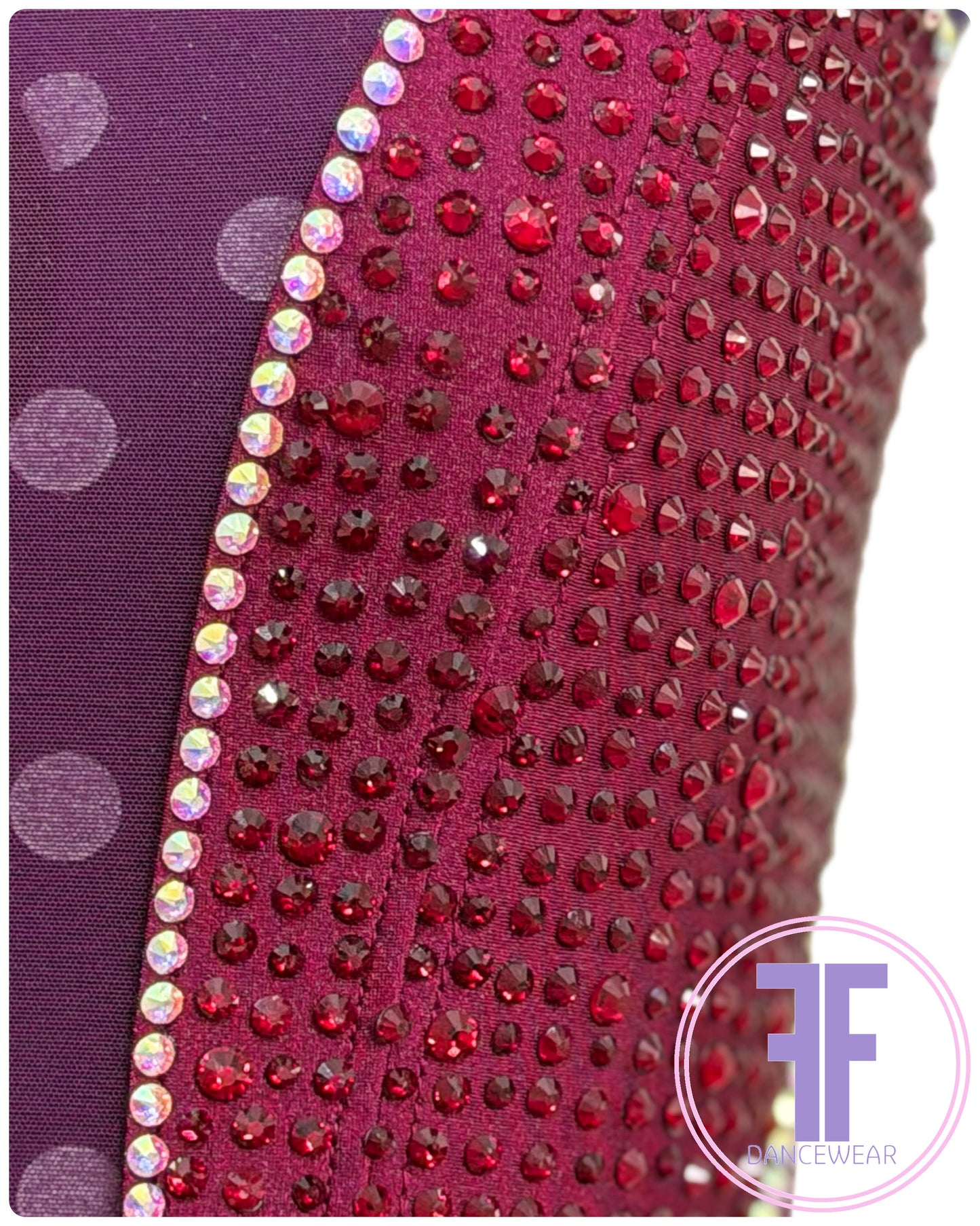 Bespoke Wine / Dark Red Stoned Lyrical / Contemporary Dance Costume (AXS)