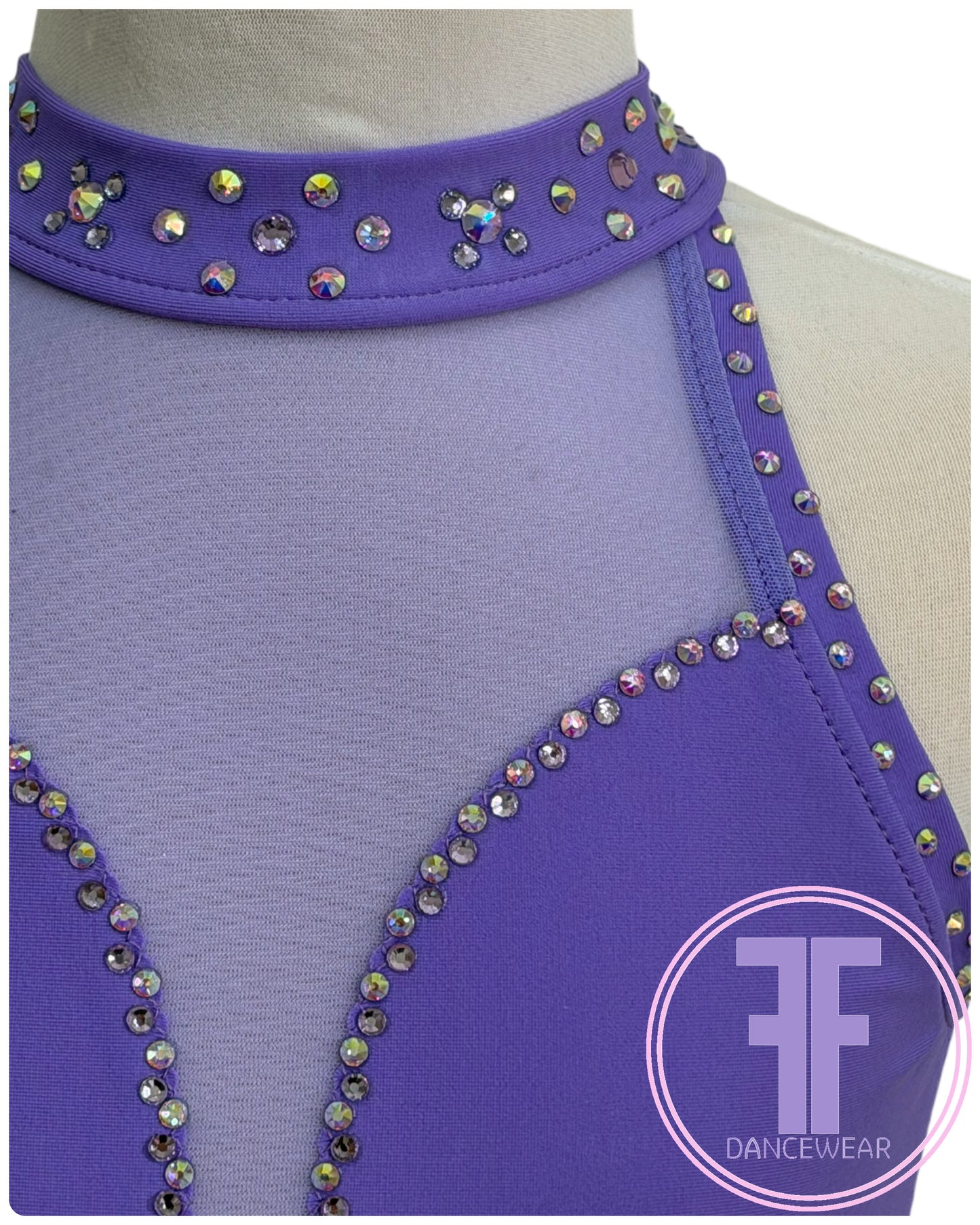 BESPOKE Lilac Stoned Lyrical / Contemporary Dance Costume (5/6 yrs)