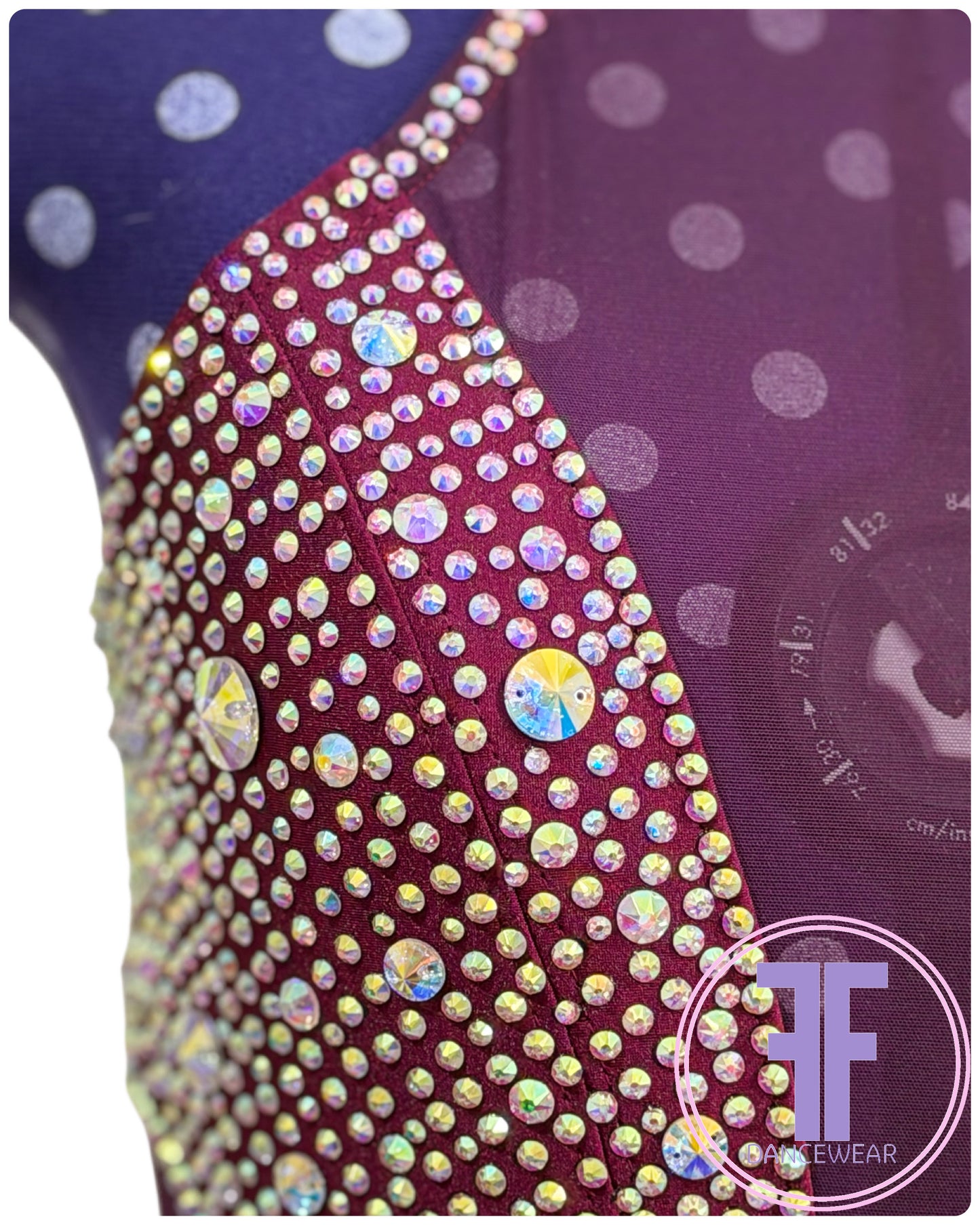 Bespoke Wine / Dark Red Stoned Lyrical / Contemporary Dance Costume (AXS)