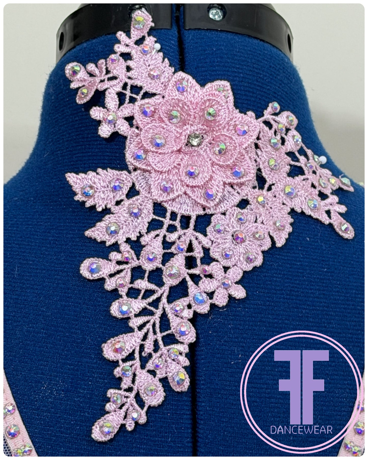Bespoke Pink Stoned Lyrical / Contemporary Dance Costume (AS)