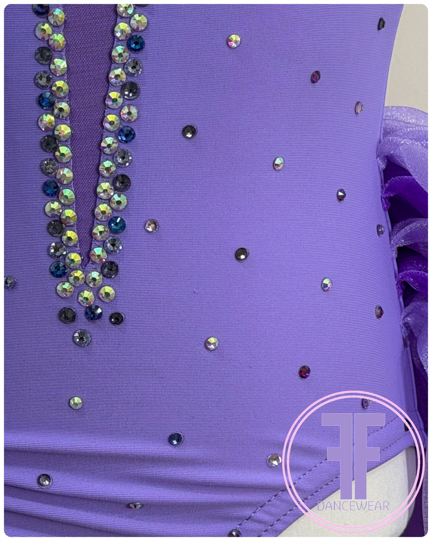 BESPOKE Lilac Stoned Modern / Jazz / Tap Dance Costume (5/6 yrs)