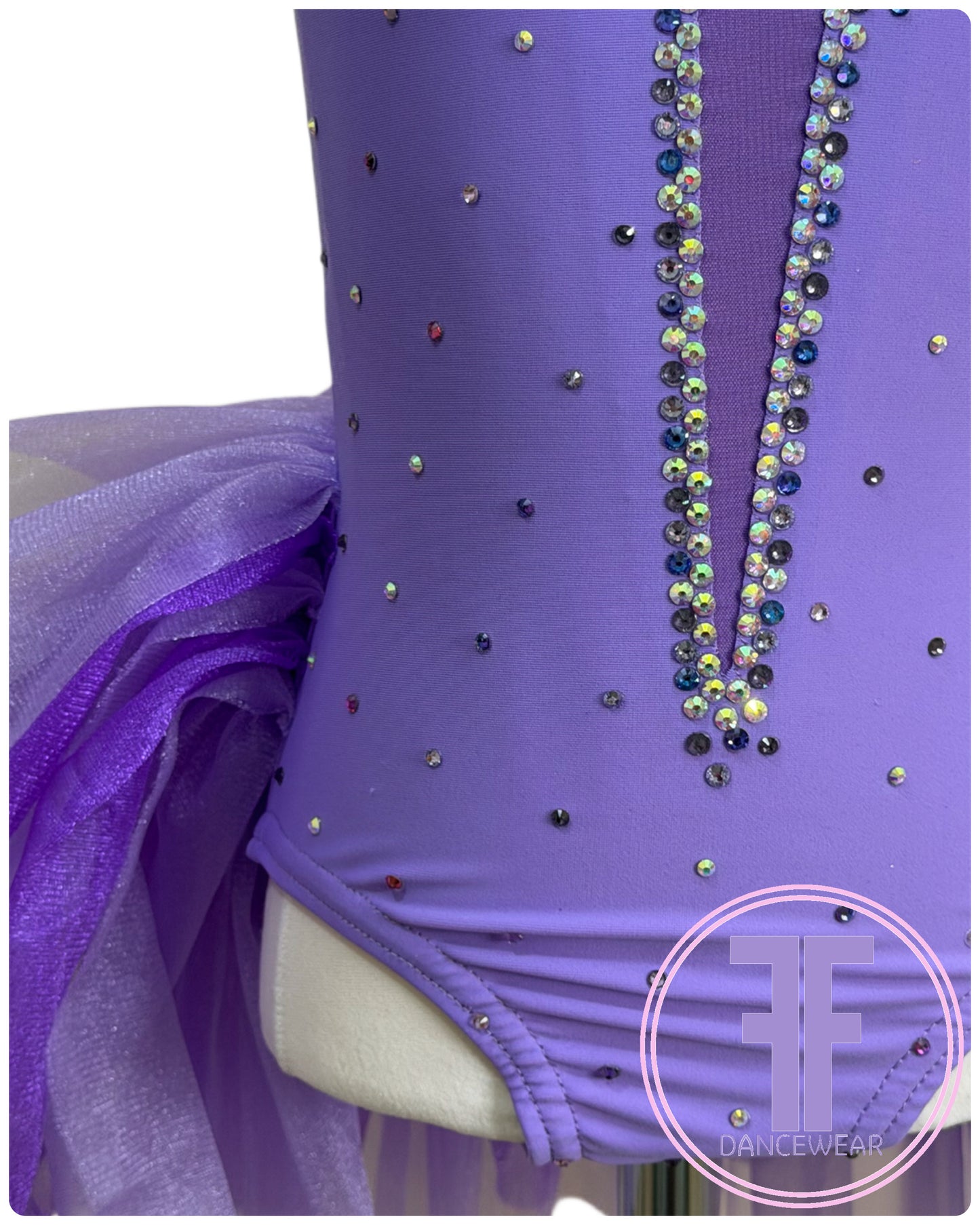 BESPOKE Lilac Stoned Modern / Jazz / Tap Dance Costume (5/6 yrs)